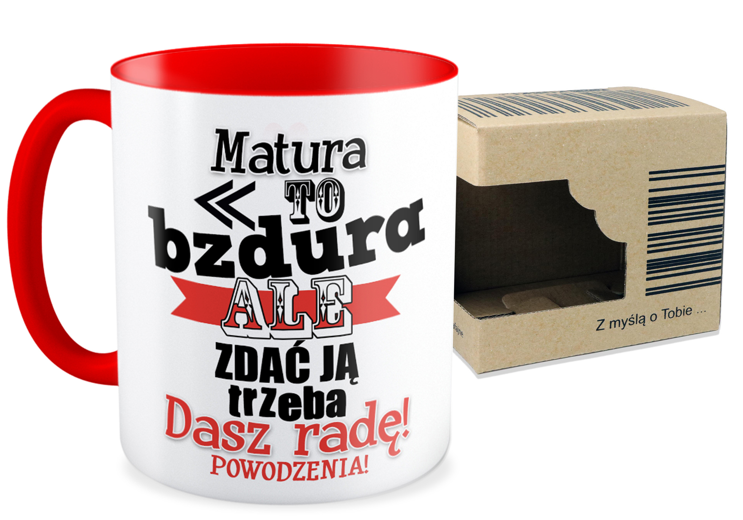 

Kubek czerwony prezent Matura Maturzysta Szkoła