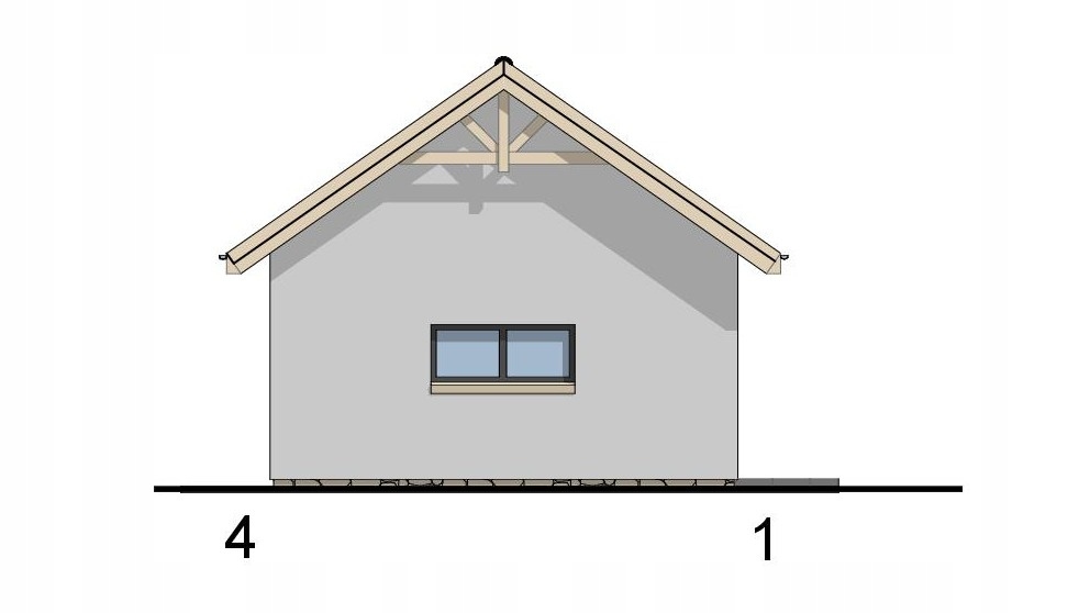PROJEKT GARAŻU DWUSTANOWISKOWEGO G211A Spad dachu dach dwuspadowy