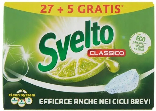 

Tabletki do zmywarki classic Svelto 32 szt.