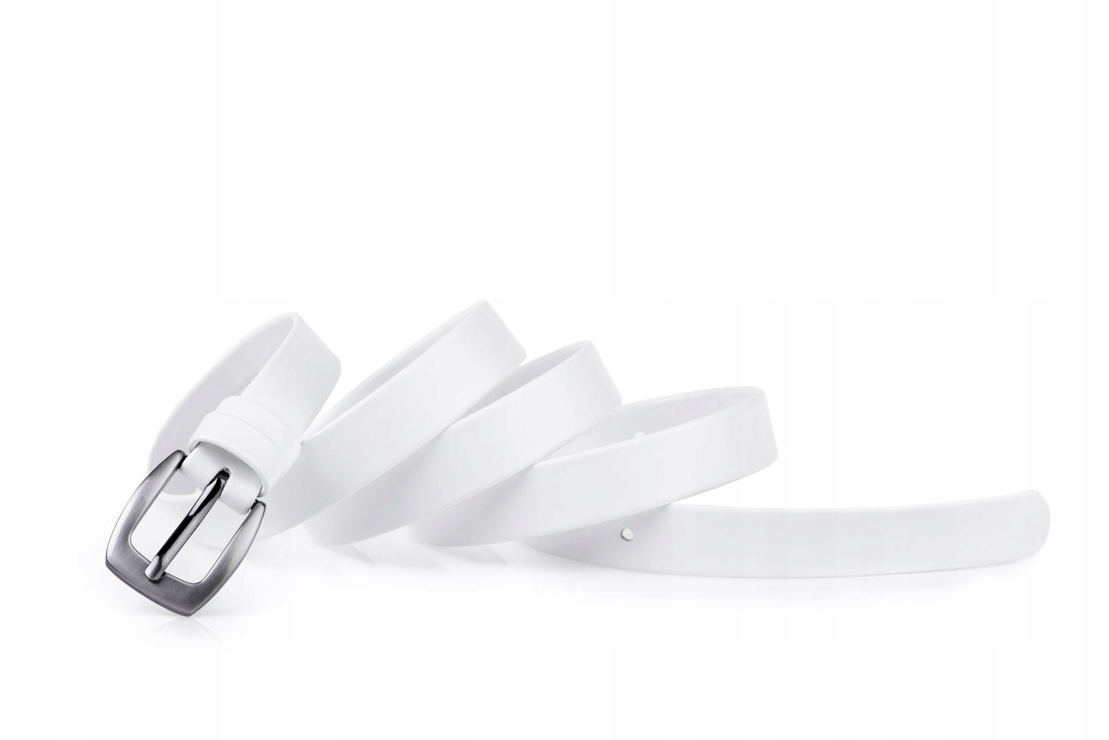 

Pasek damski klasyczny biały mat 2 cm