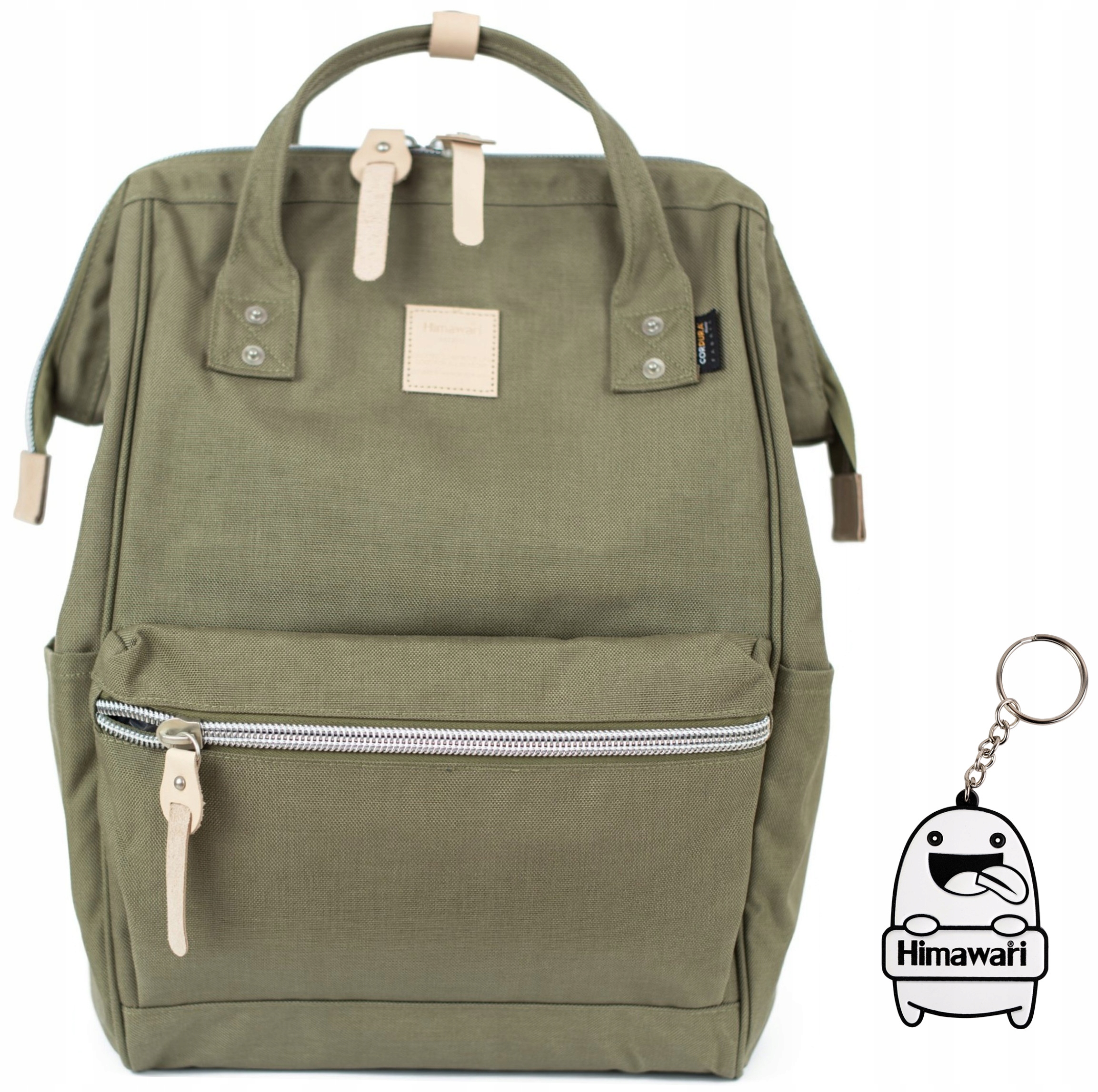 Batoh do školy Himawari Urban – voděodolný, prostorný pro notebook Khaki