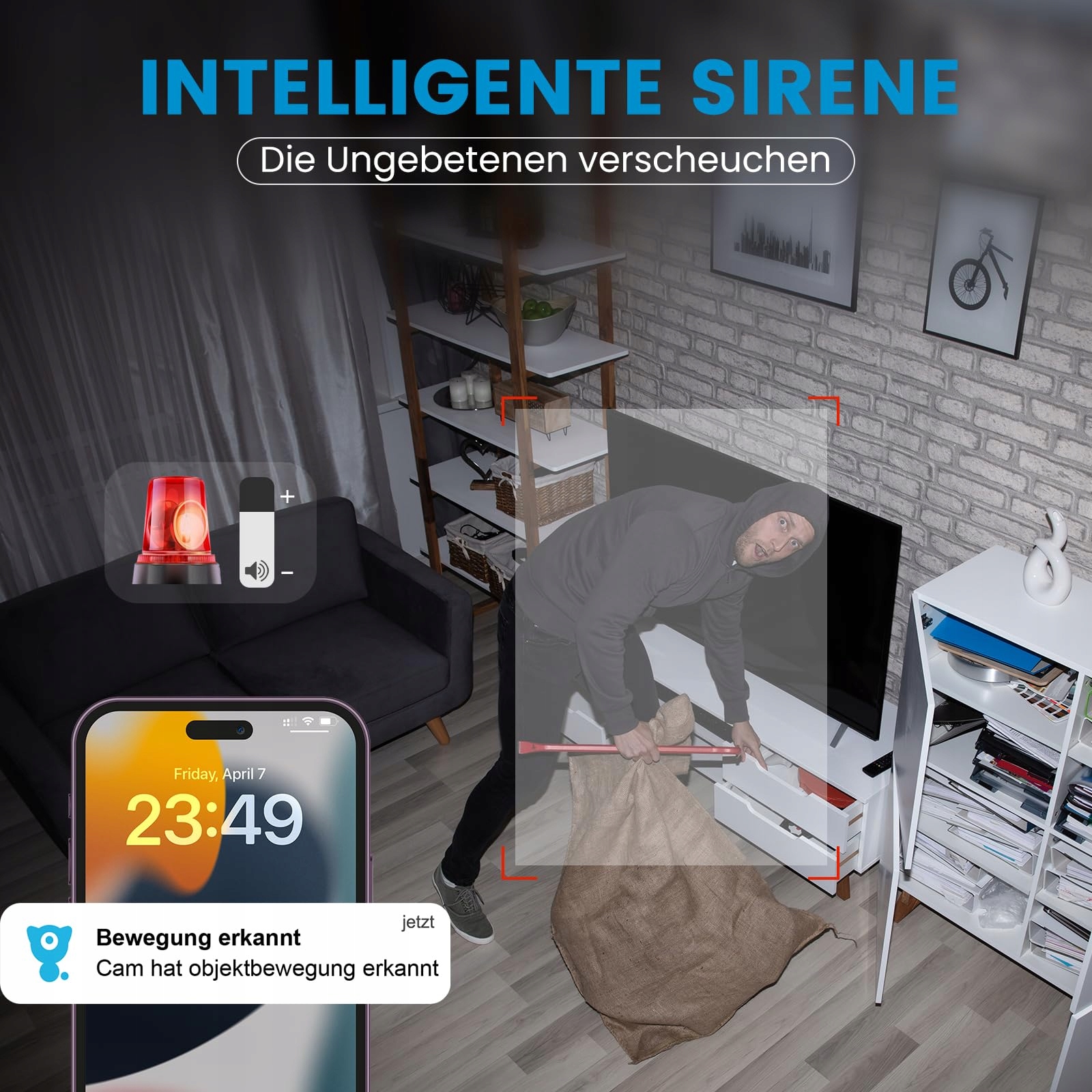 LITTLE ELF Kamera Wewnętrzna 2K Babyfon 360° WiFi Audio Nocna Alexa — miniatura 7