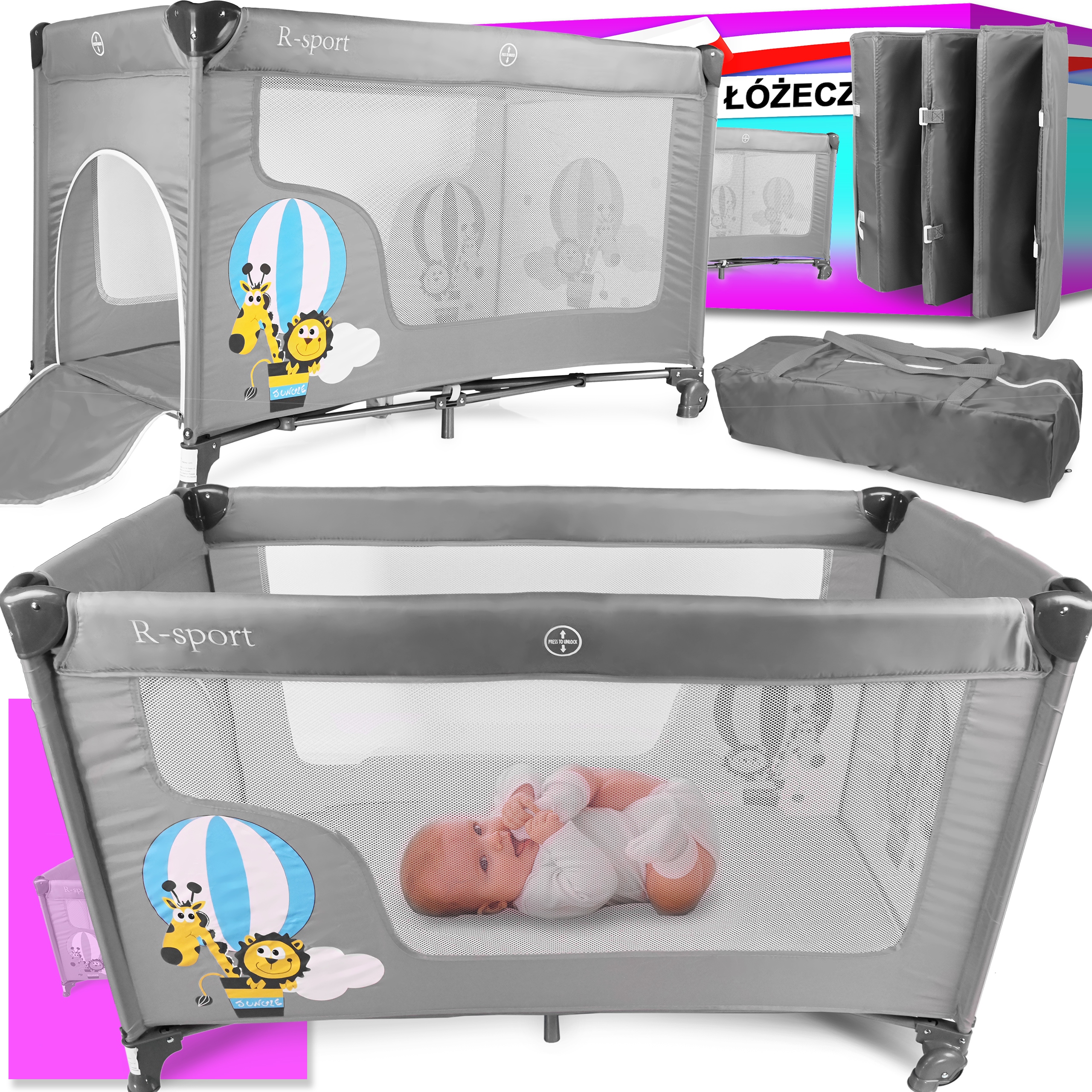 ТУРИСТИЧЕСКАЯ КРОВАТКА СКЛАДНОЙ МАНЕЖ ??? РЕБЕНКА, XL