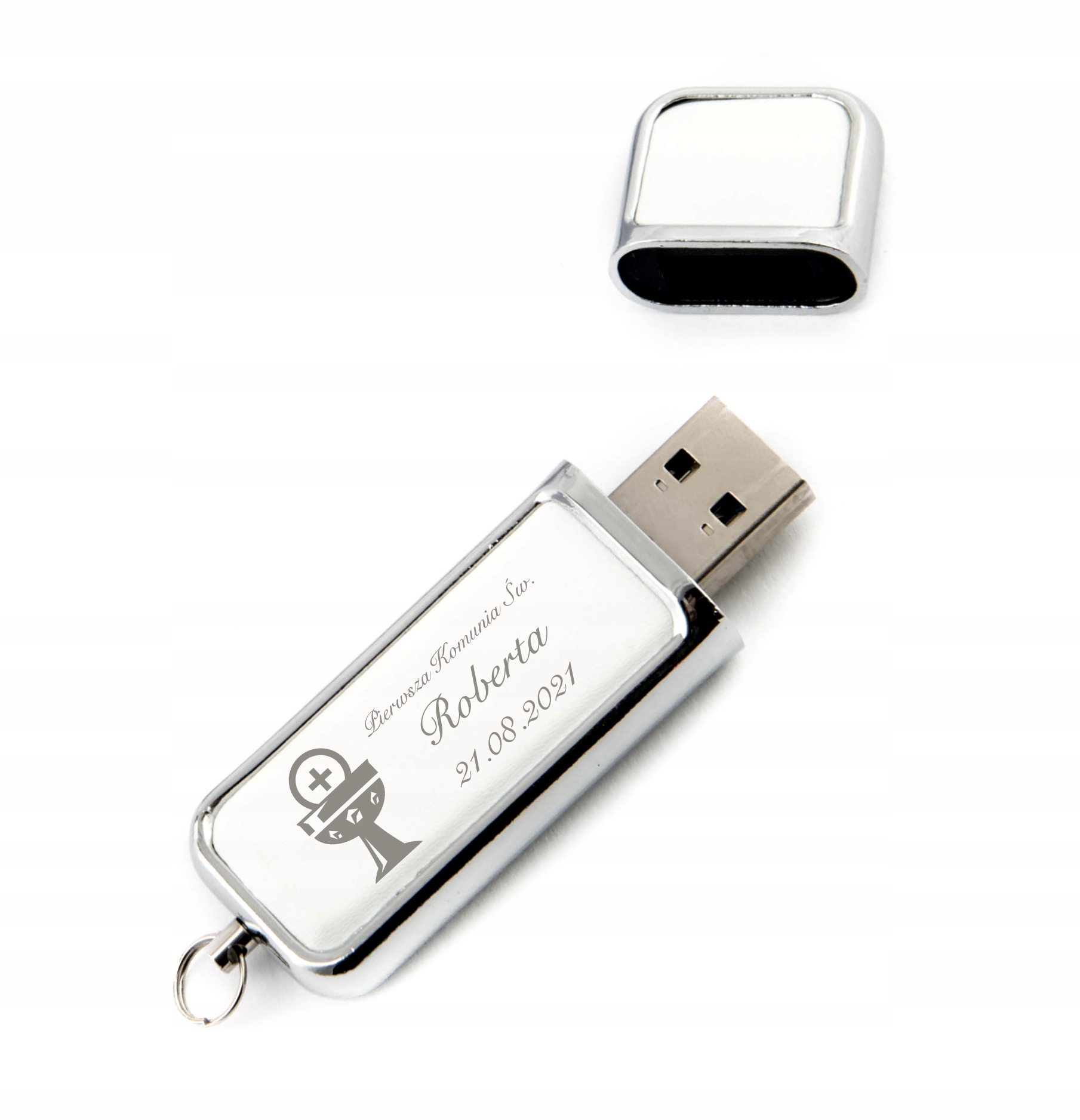 pendrive USB 64 GB pamiątka I Komunia Św. GRAWER Marka MemoRabbit
