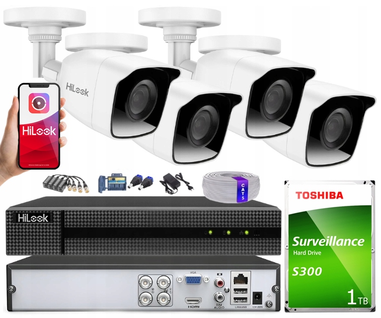 Sada pro monitorování 5MPx Venkovní 4 kamery HiLook TVICAM-B5M Aplikace