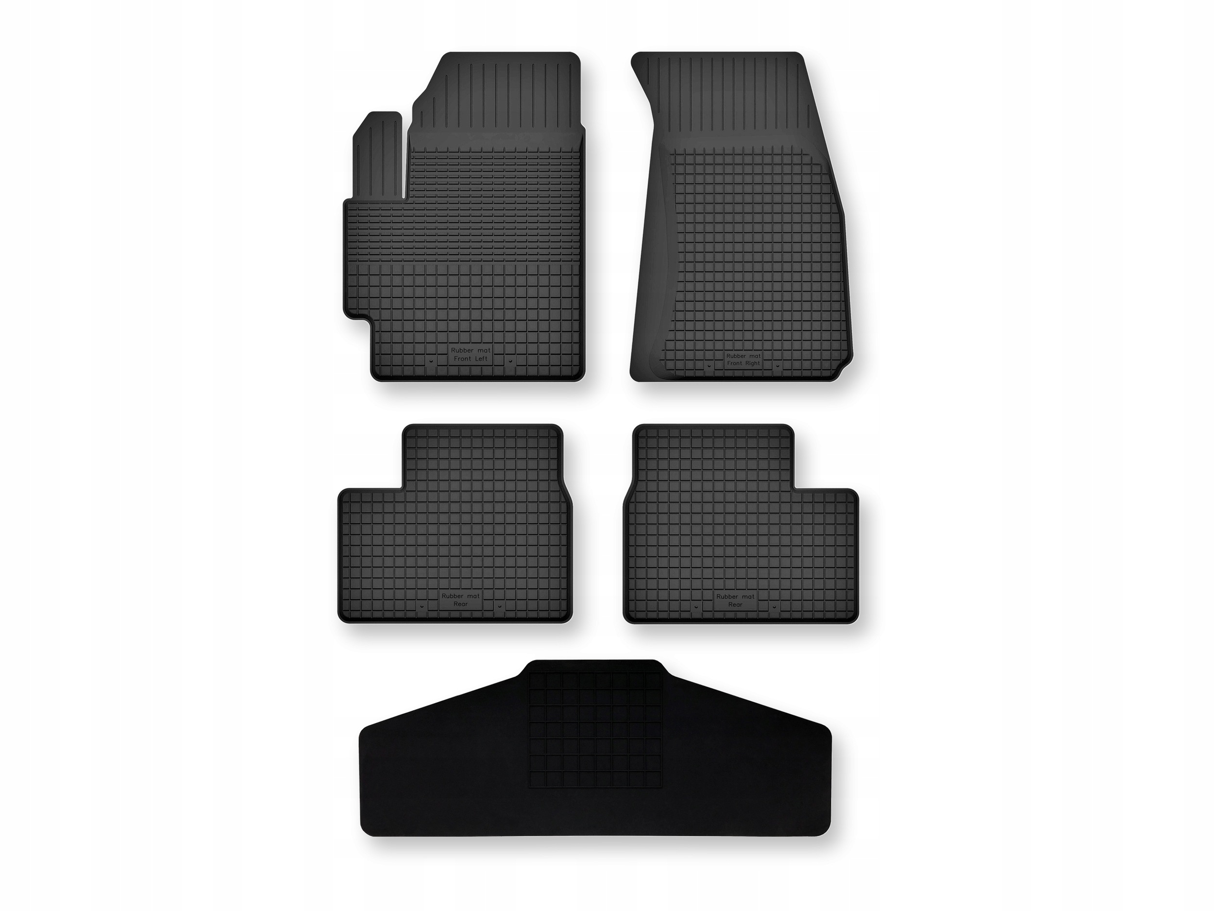 Dywaniki gumowe korytkowe do Citroen C4 Cactus 2014-2018 5 szt. z tunelem