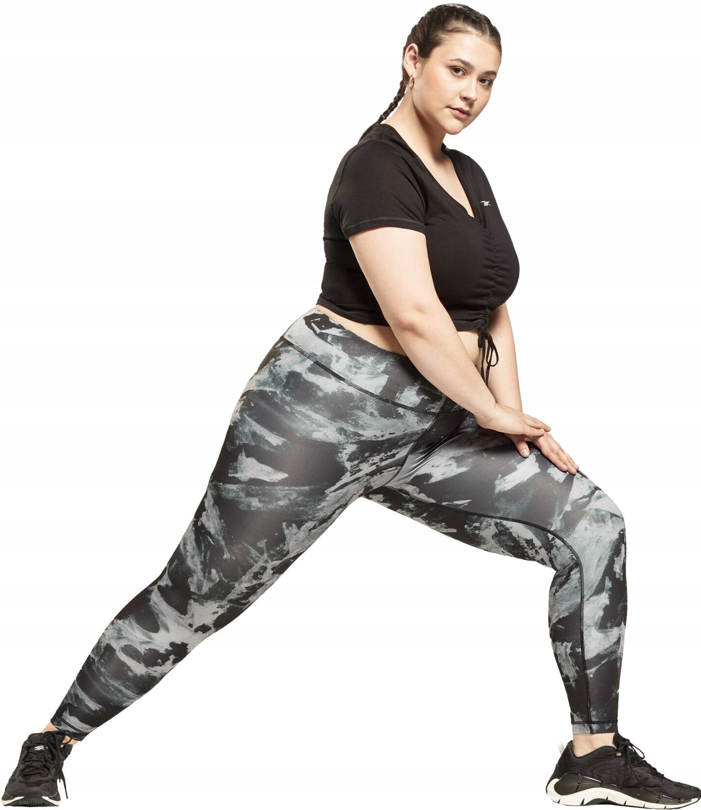 Legginsy damskie Reebok Reebok Myt Printed Plus Size GR9315