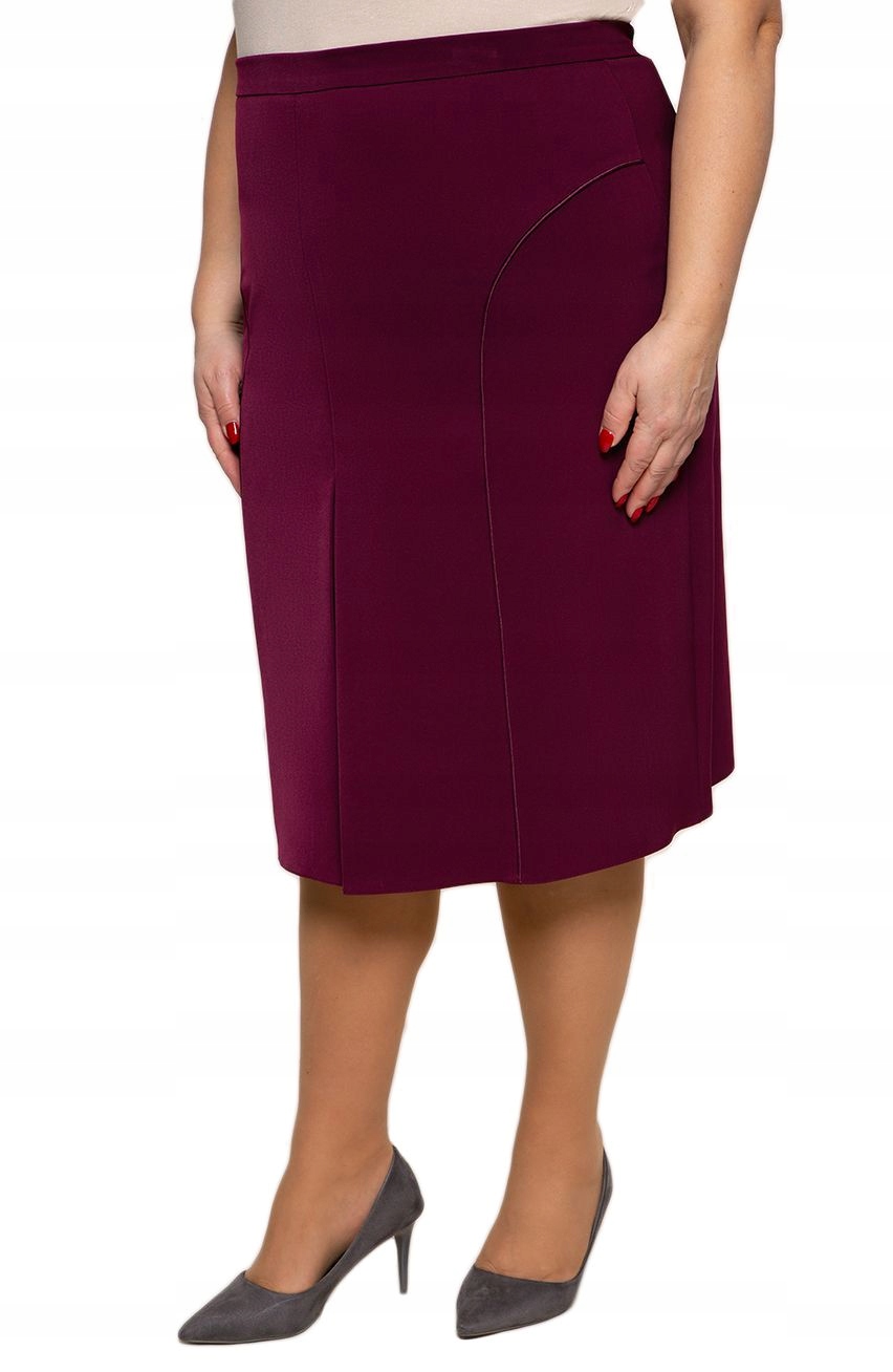Bordó jednoduchá sukně s lemováním 58