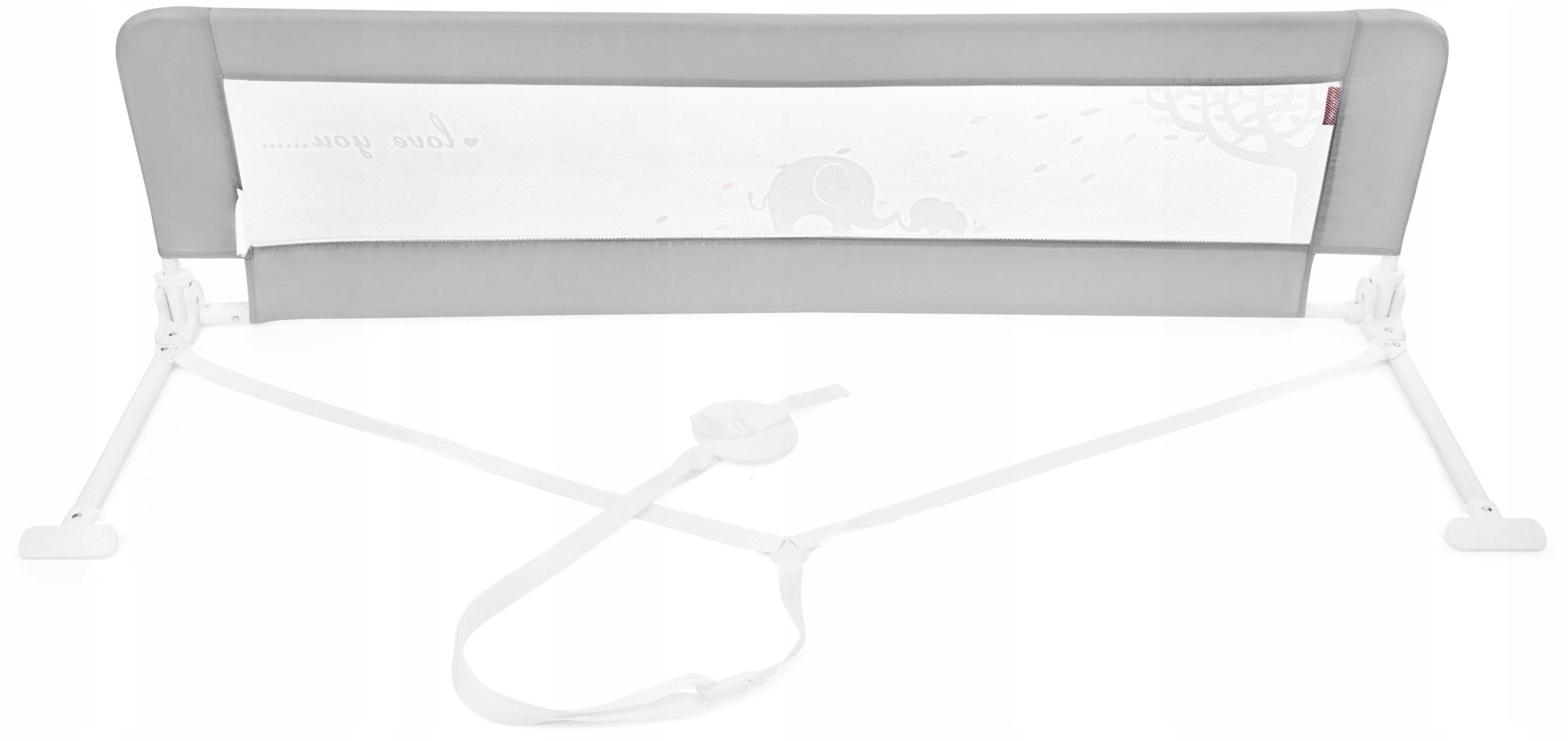 Protective Barrier For Bed Security Gate Folding Compact Color gray