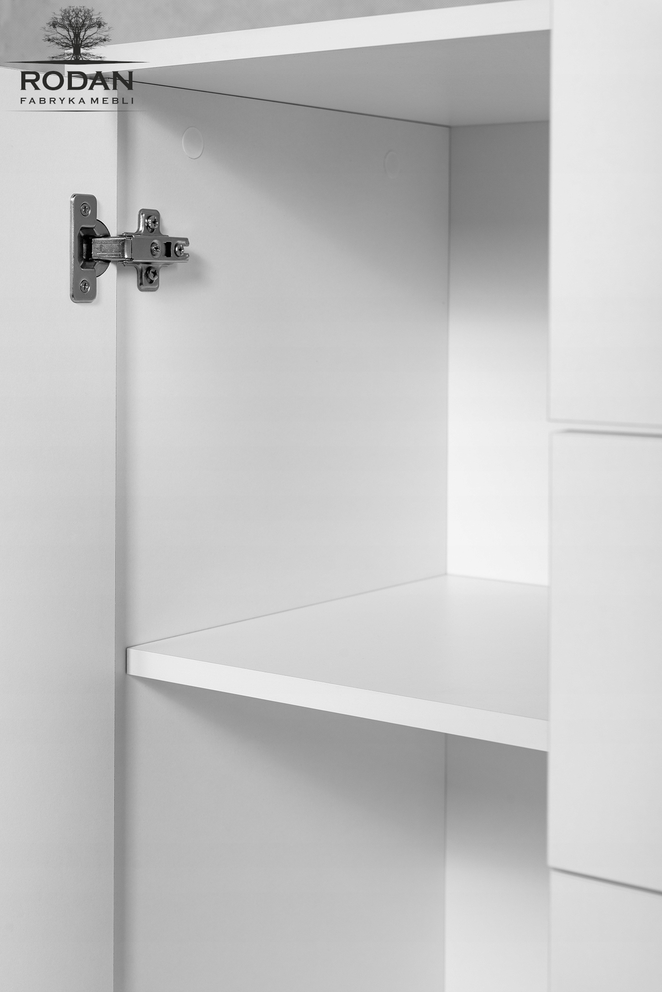 Biała Nowoczesna Komoda 4 SZUFLADY Mat Szafki 160 Szerokość mebla 160 cm