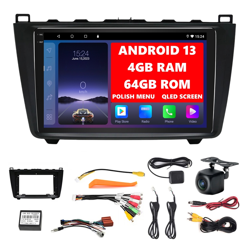 Radio 2DIN Android 13 Mazda 6 (gh) 2008-2015 Android Auto Carplay 4G/64GB