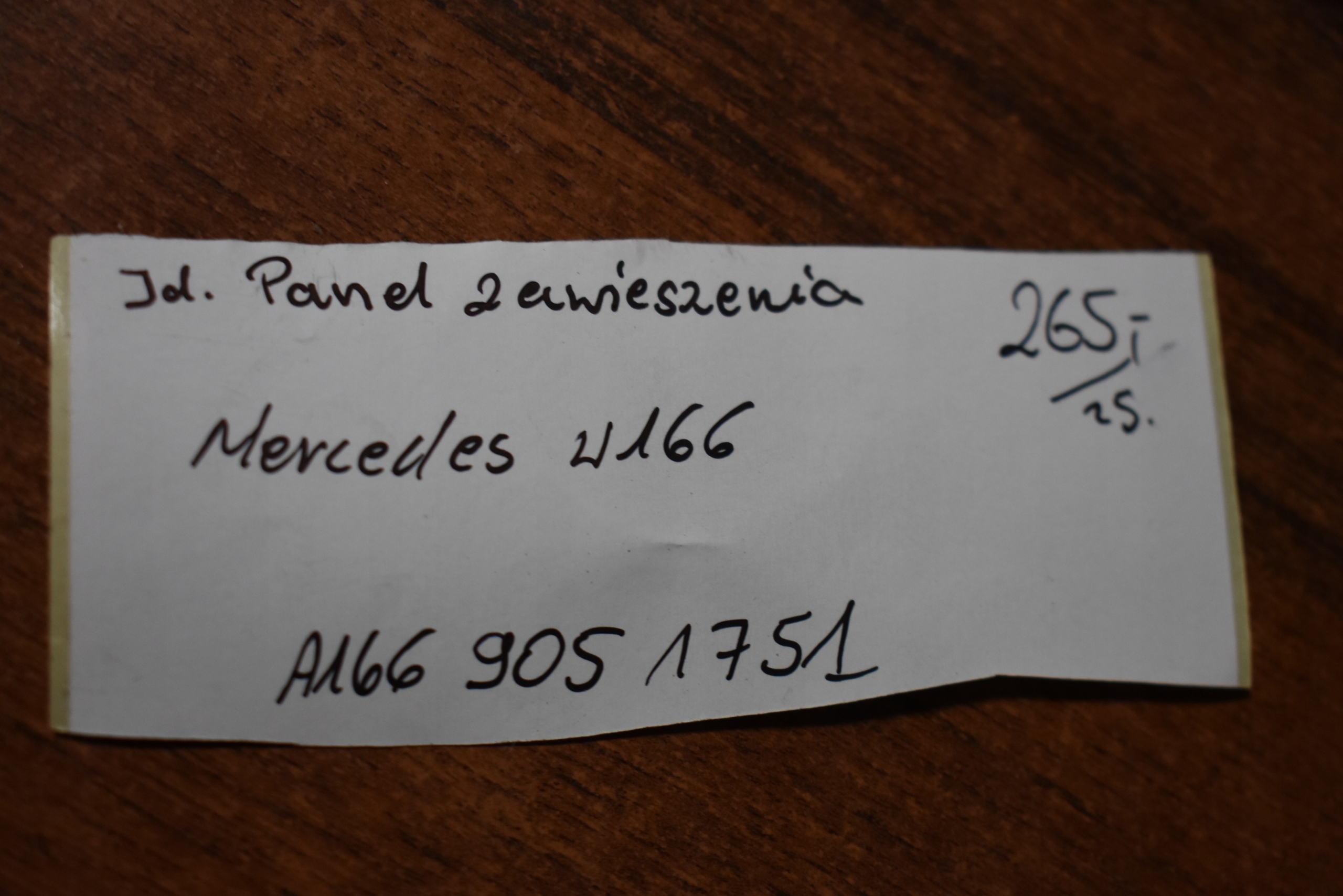 IDEALNY PANEL KONTROLER springing MERCEDES W166 1 9