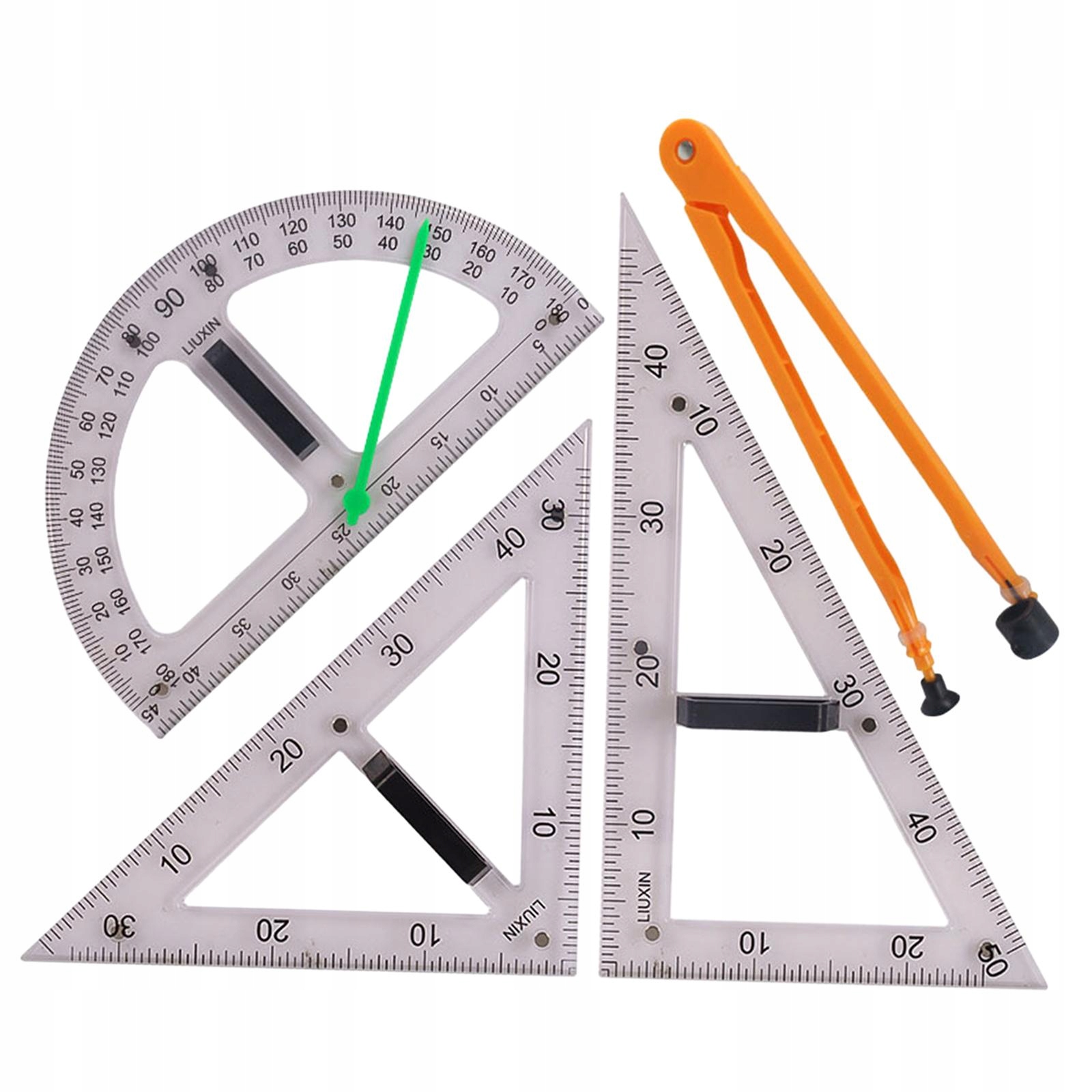 Duże linijki geometrii matematycznej materiały dydaktyczne uczą geometrycznego narzędzia matematycznego 4 szt Model Geometry Math Set