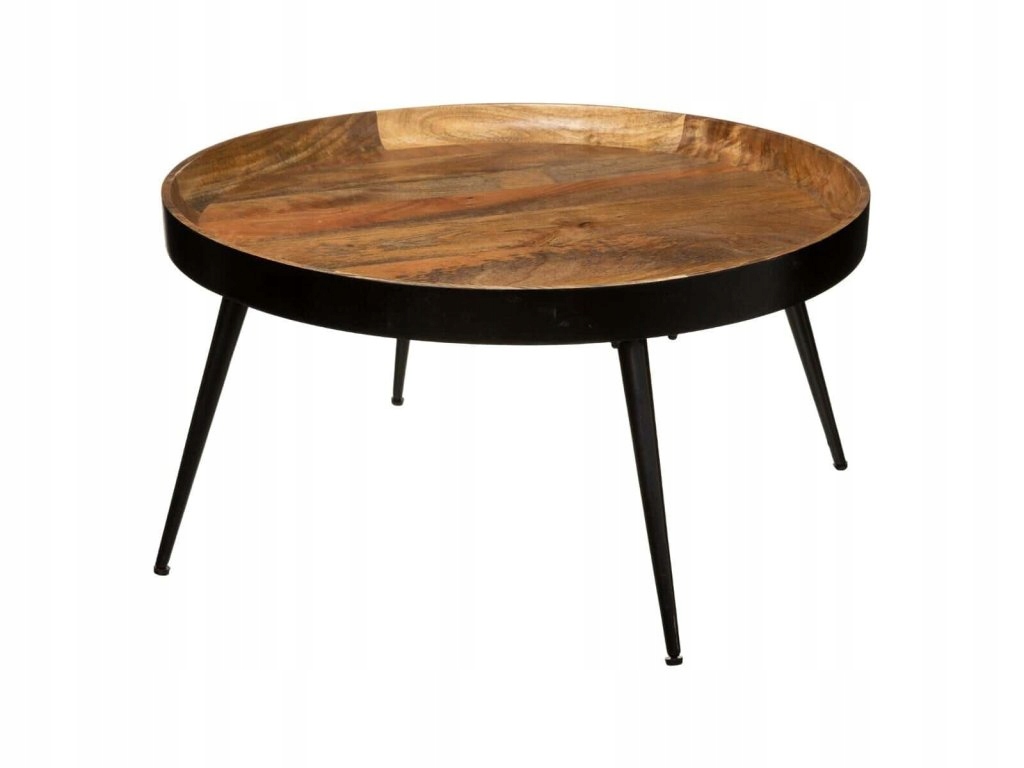 Odkladací stolík z mangového dreva Siwan, Ø 70 x 36 cm