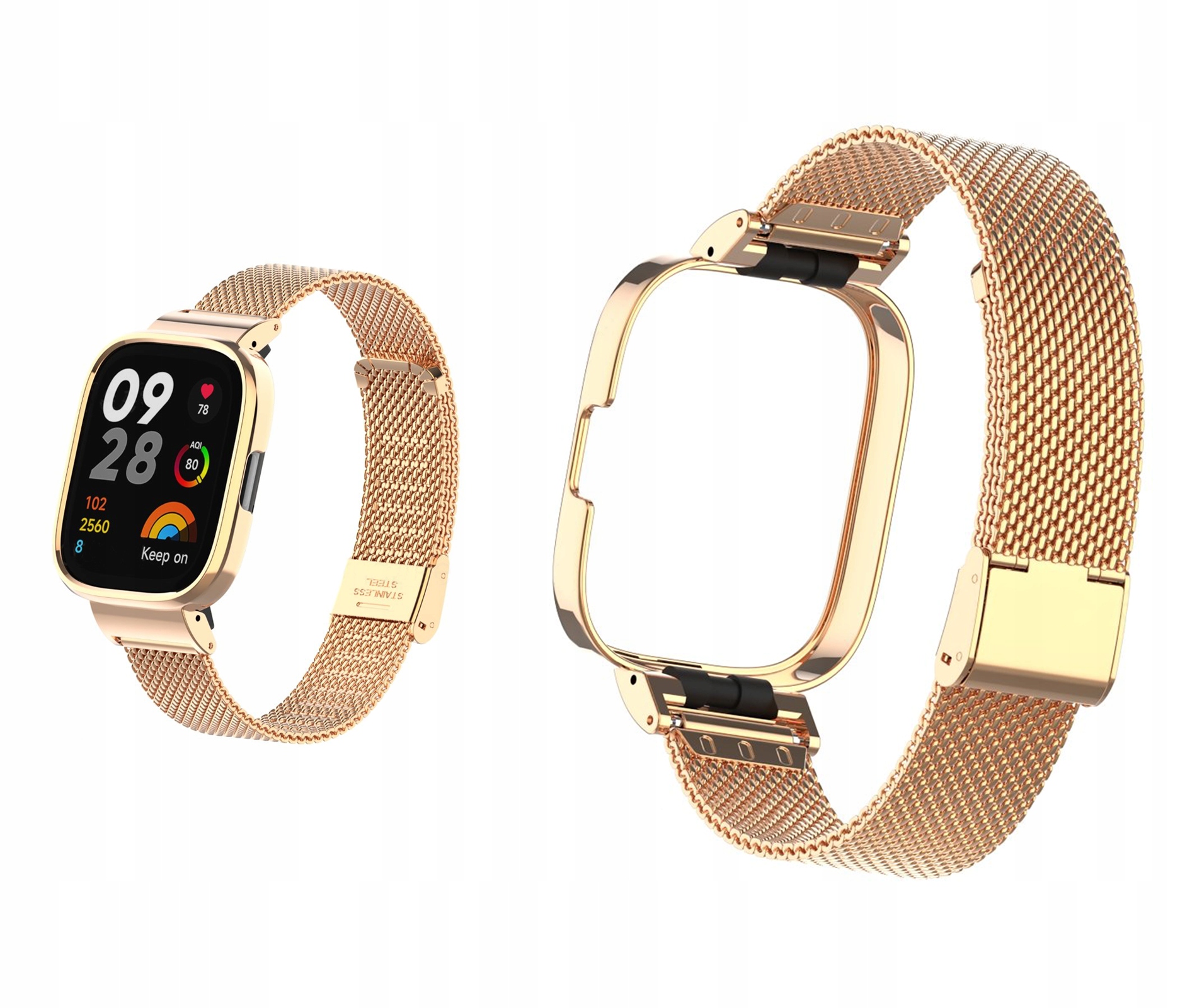 

Pasek Metalowy do Xiaomi Redmi Watch 3 Rose Gold
