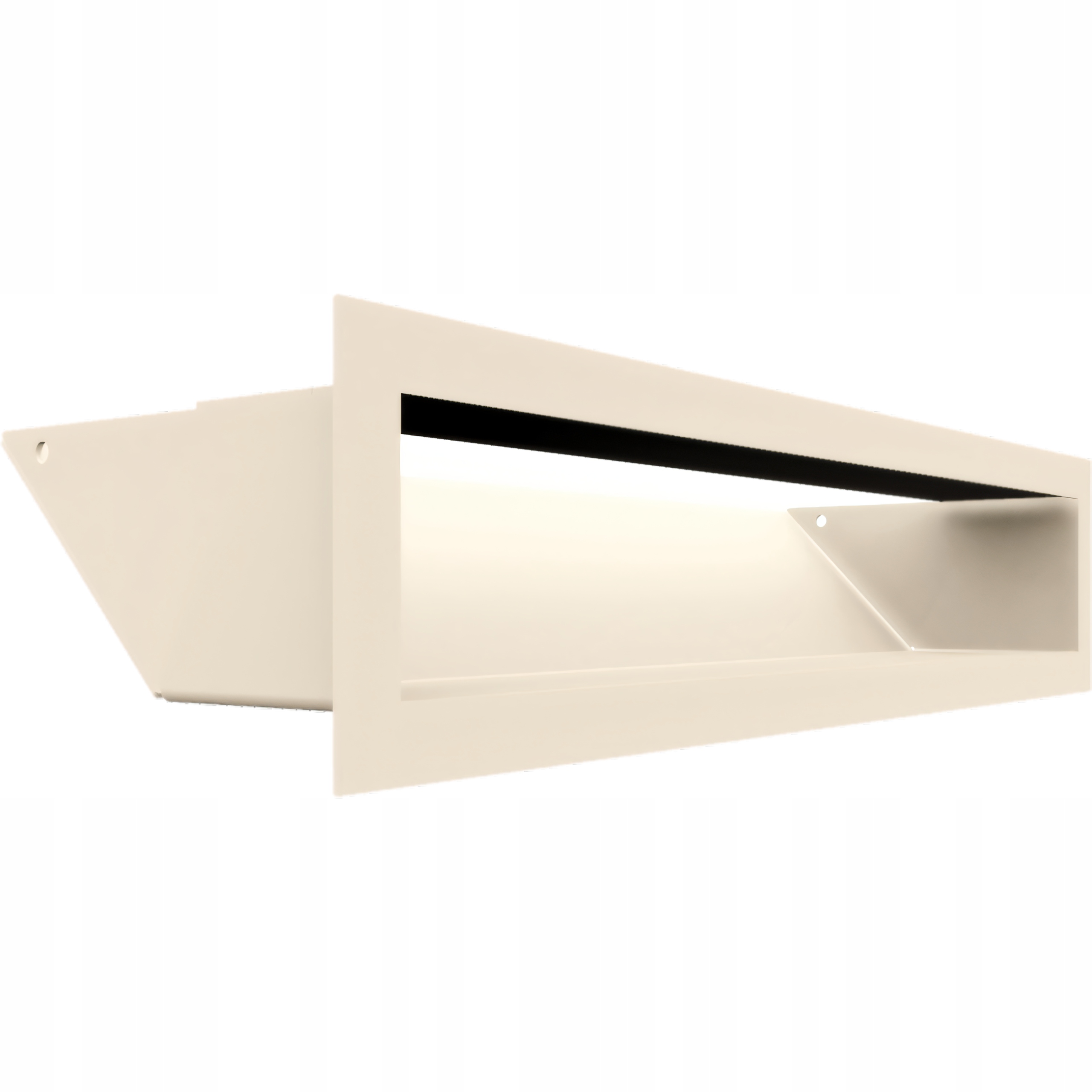 Krbová větrací mřížka Luft Sf Slim 9x40 cm krémová