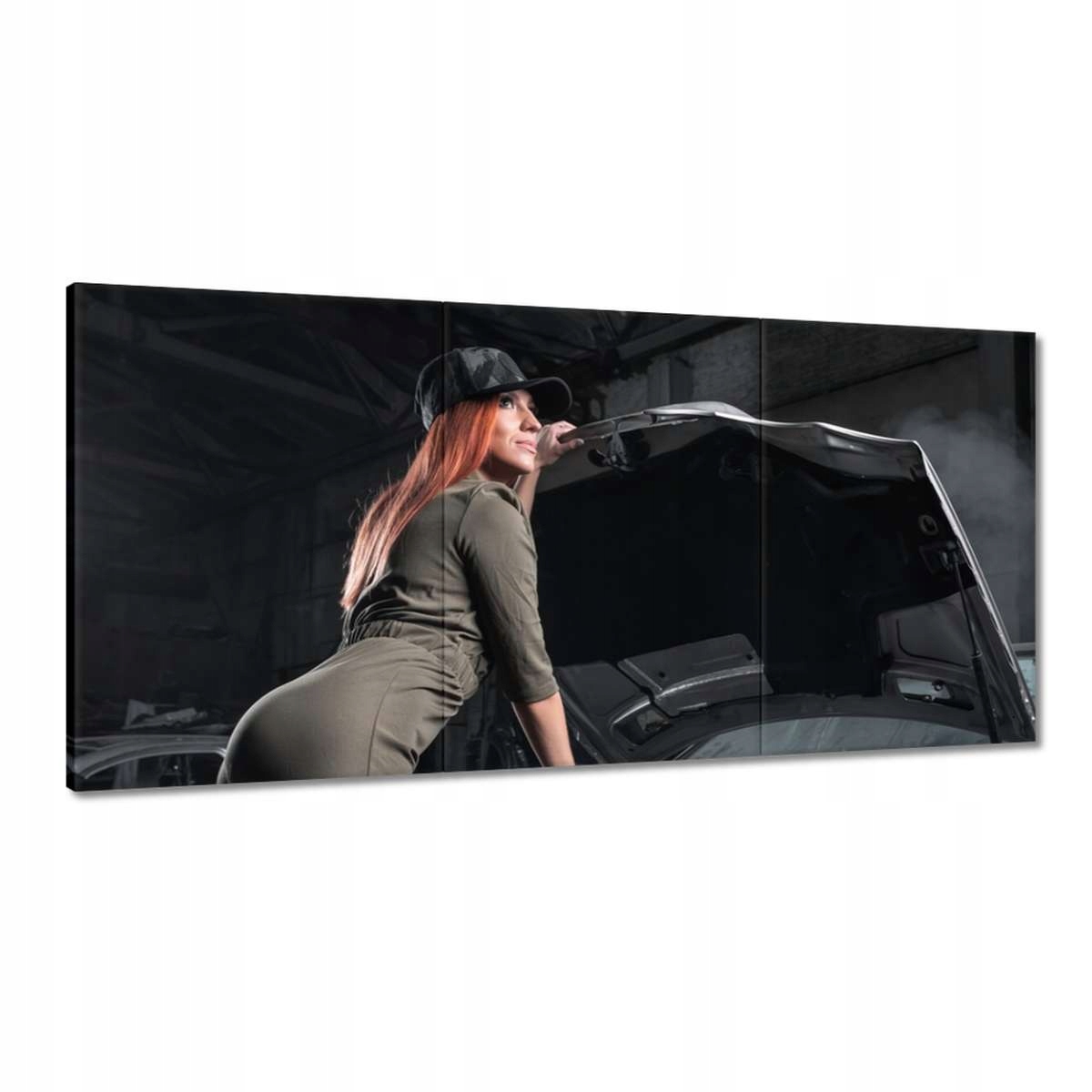 Obrazy 180x90 Červenovláska pri maske Lakovač