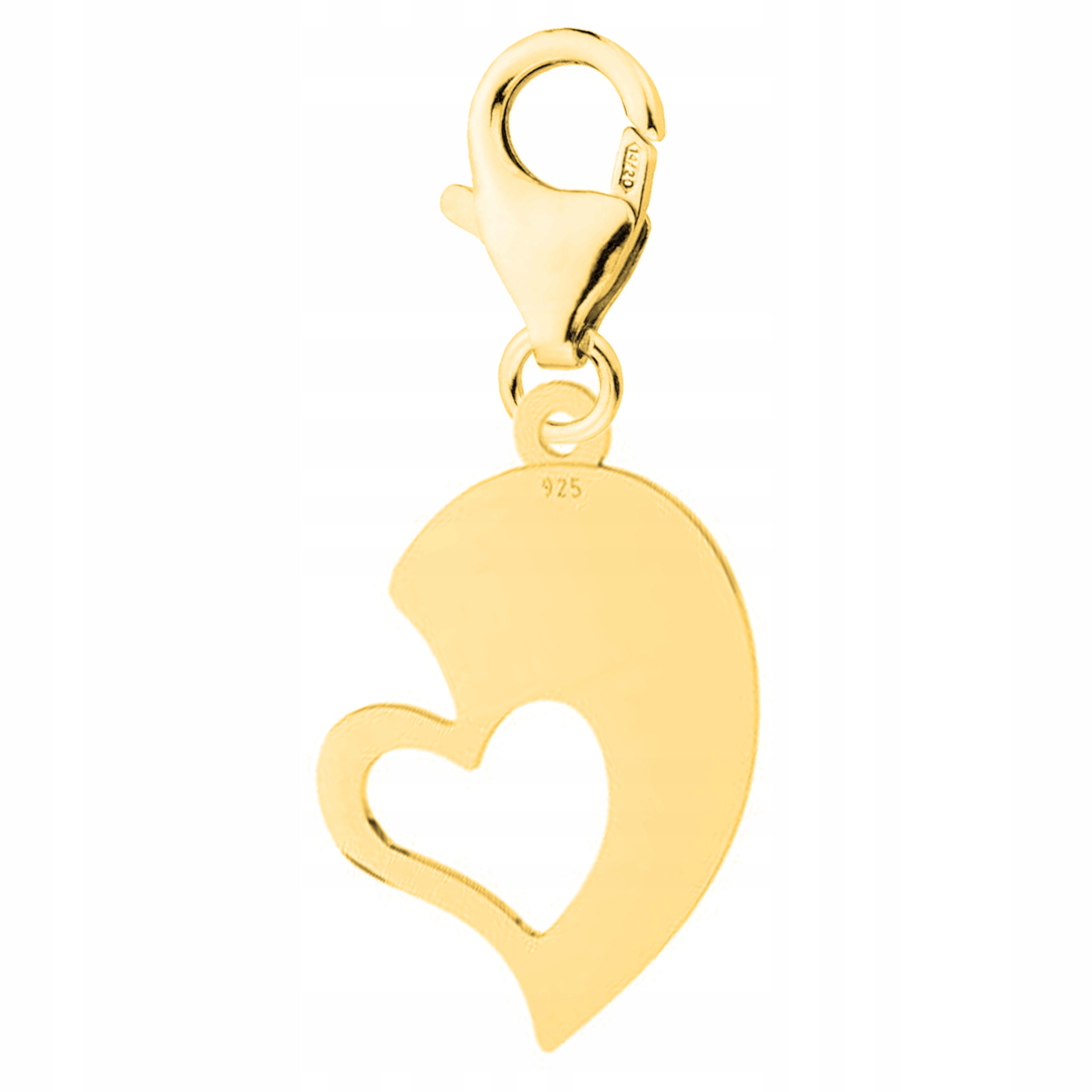 Zlatý přívěsek Srdce Love stříbro 925