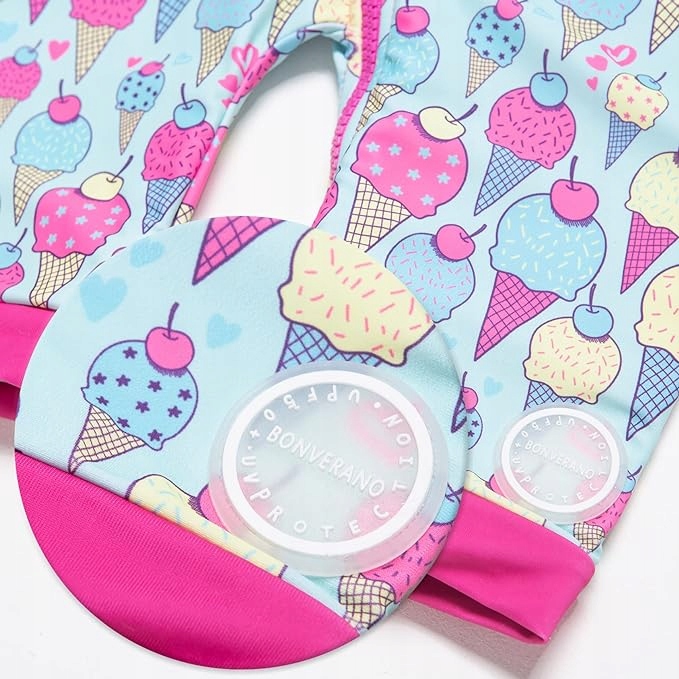 JEDNOCZĘŚCIOWY STRÓJ KĄPIELOWY + CZAPKA UPF 50+ DLA DZIEWCZYNEK I CHŁOPCÓW Rozmiar 62