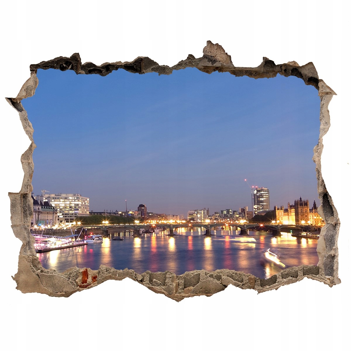 

Fototapeta dziura na ścianę 3d London Eye Londyn
