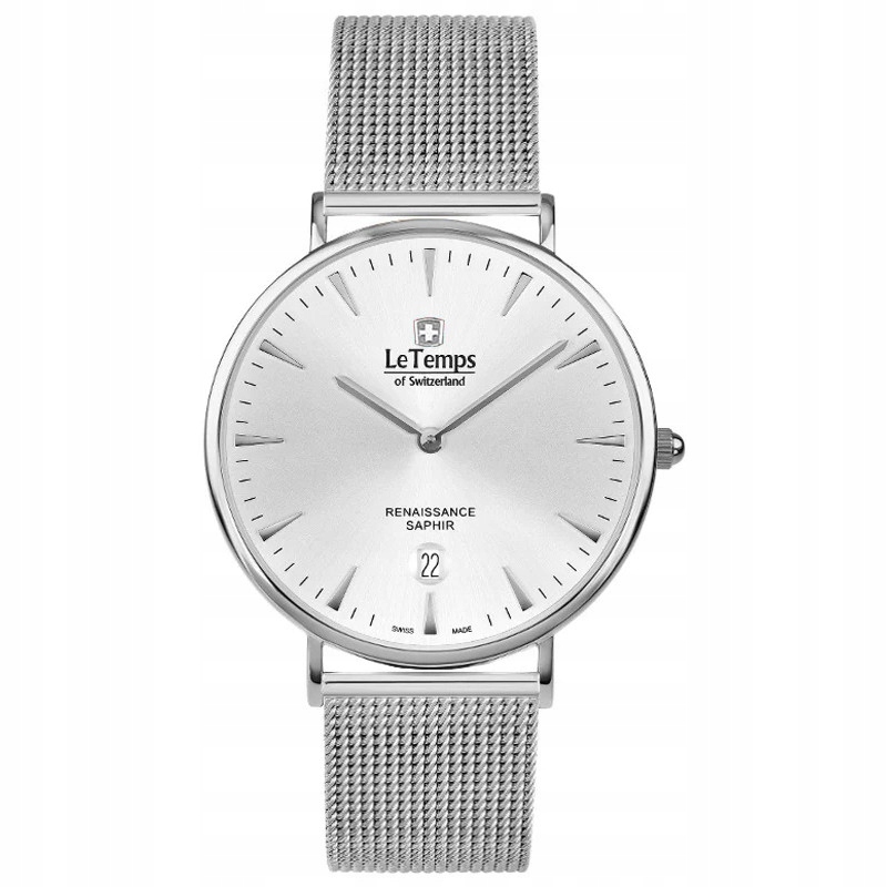 Pánské Hodinky Le Temps LT1018.06BS01 stříbrný náramek