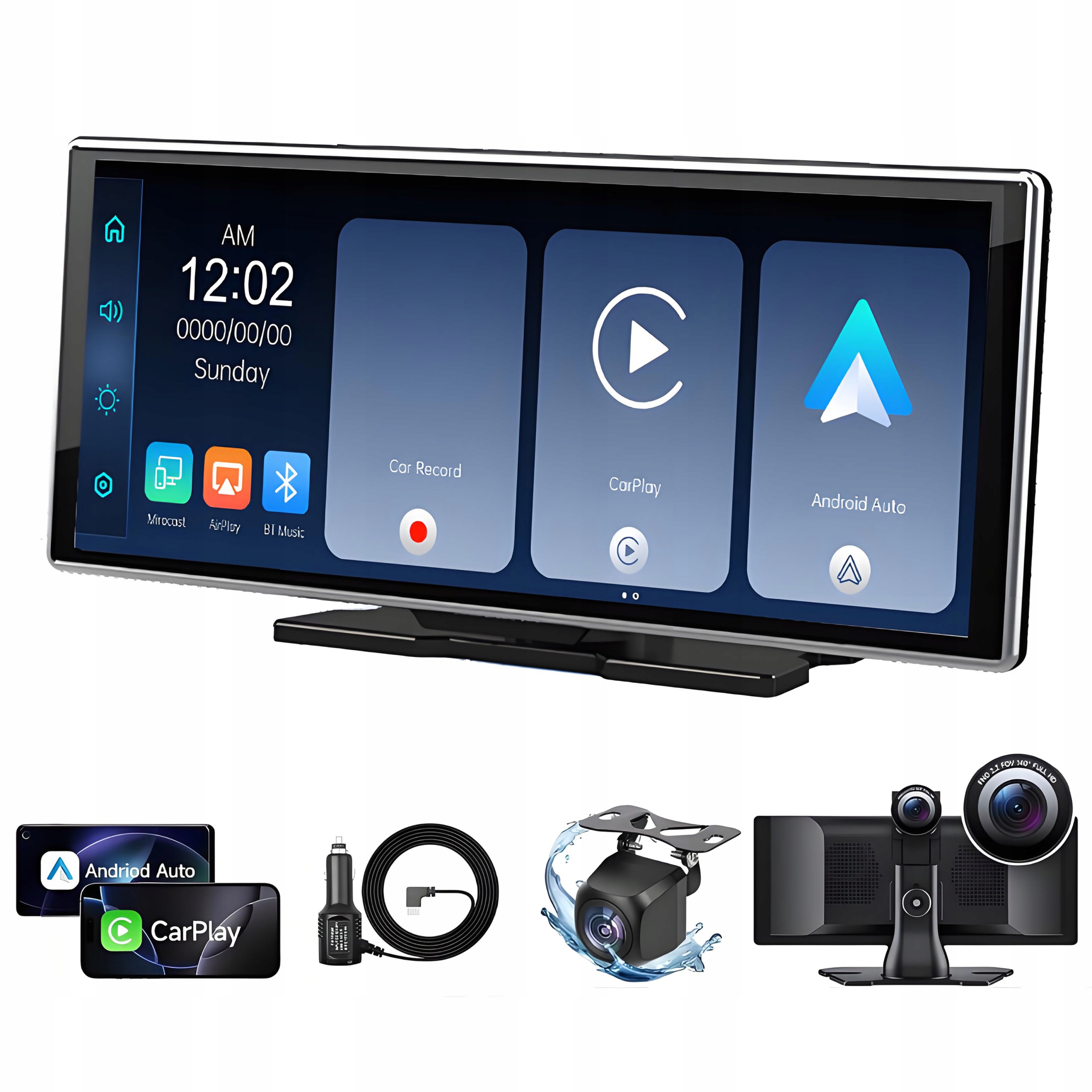 Rádio Multimediální Stanice Monitor Android Auto Apple Carplay 2 Kamery Dvr
