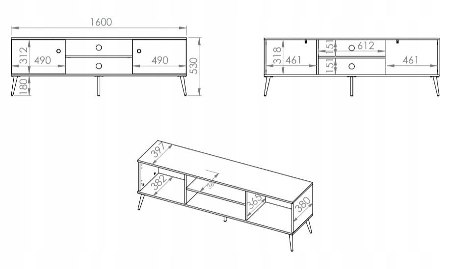 Meblościanka Zestaw Mebli Do Salonu 2 Labrador FRESTO ML