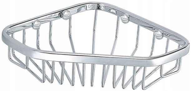 Koupelnová polička rohový košík pod sprchu, chrom
