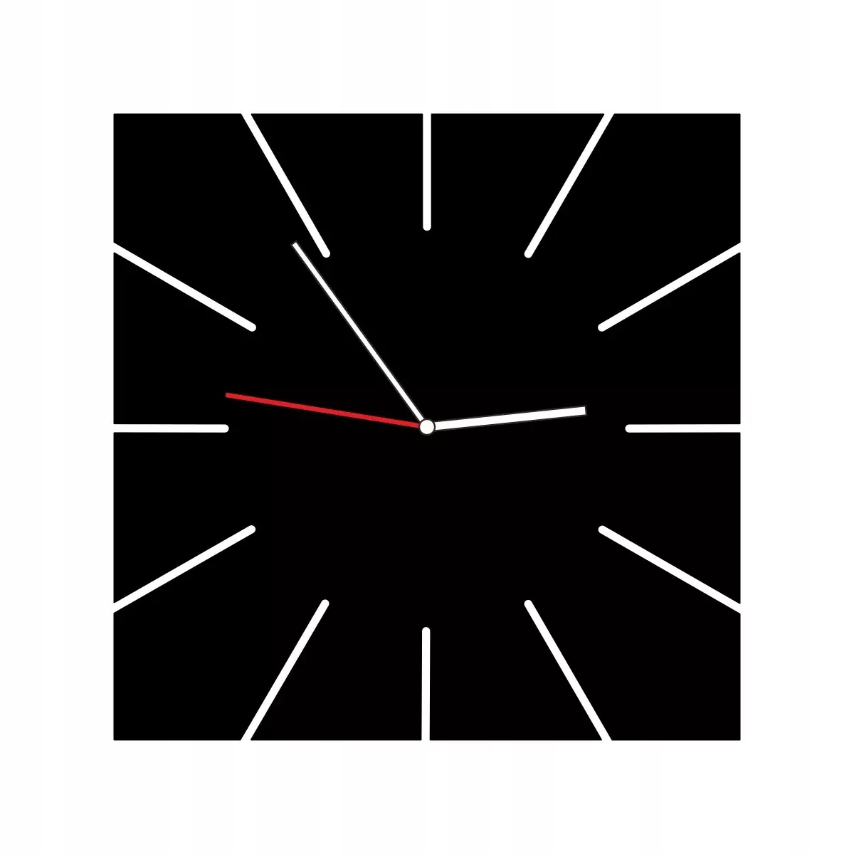 Veľké Kovové Hodiny 60 cm na stenu Čierny Aluminium 2 mm