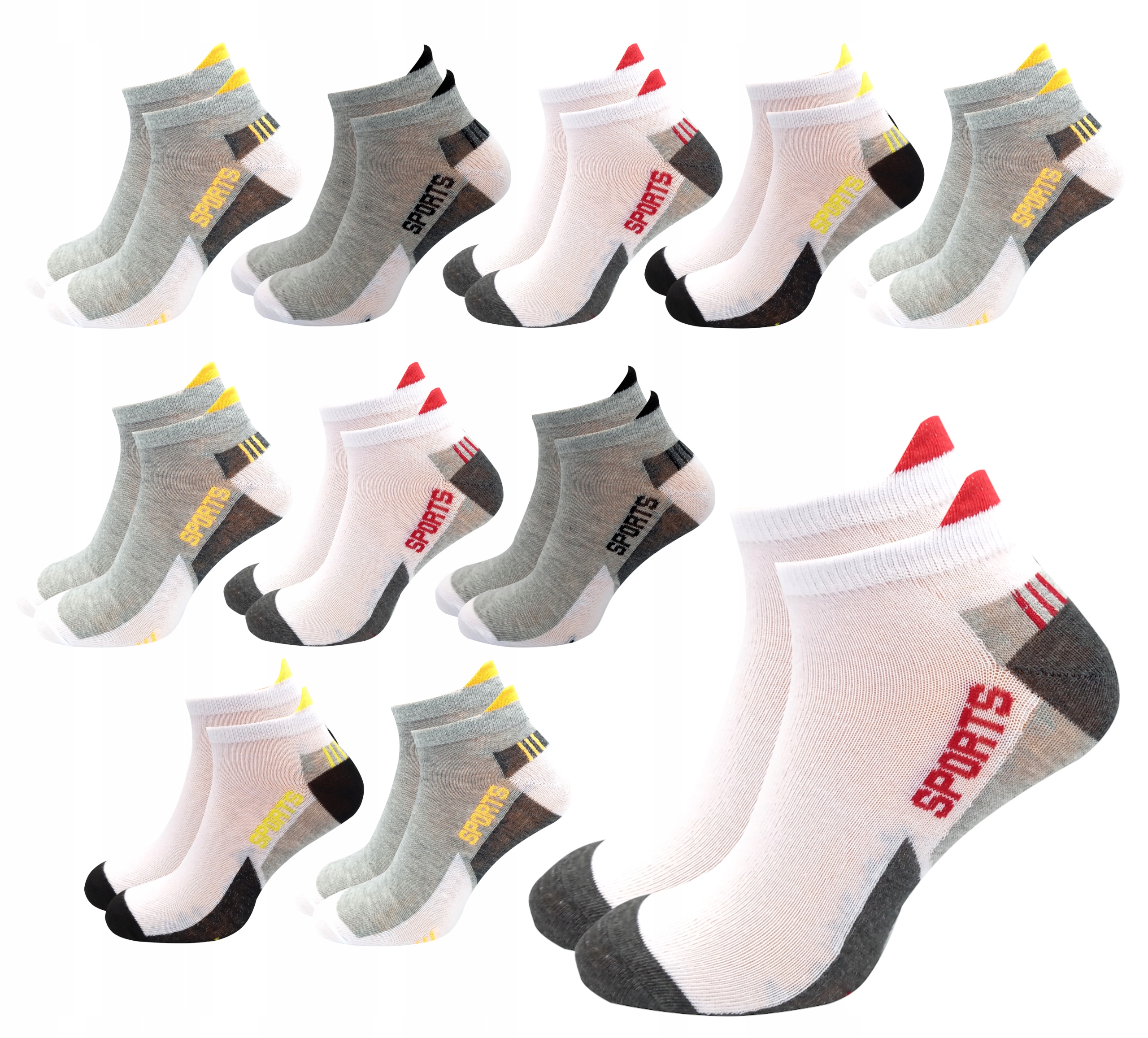 

12x Bawełniane Skarpetki stopki męskie 42-46 Tanio