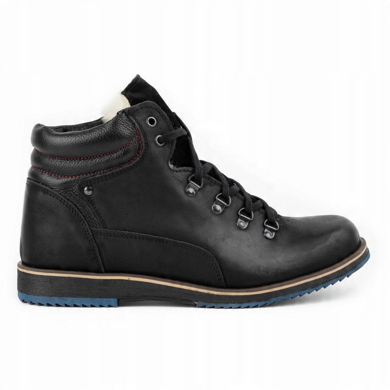 

Buty Męskie Zimowe Trzewiki Skórzane 811 Czarne 45