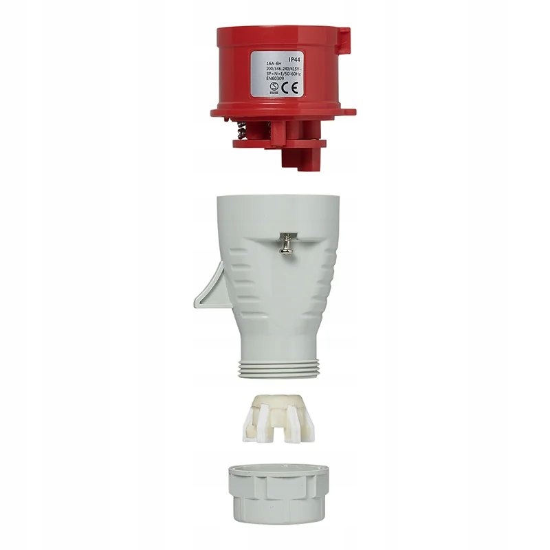 WTYK MĘSKI CEE na KABEL 16A do KAMPERA 5PIN IP44 Marka Proplus