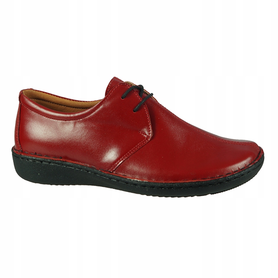 PÓŁBUTY SKÓRZANE DAMSKIE CZERWONE WIELBUT 160 40