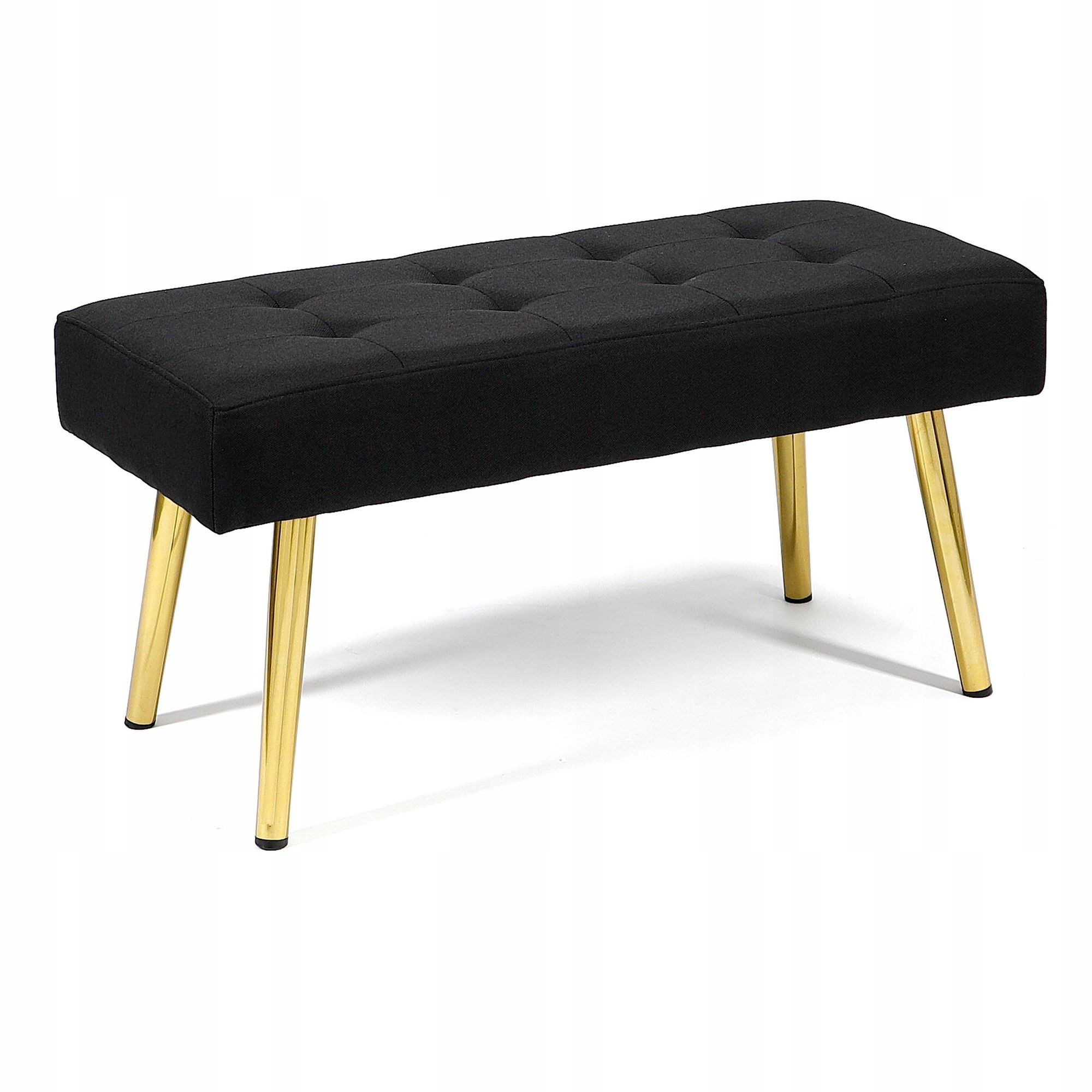 

Ławka Pikowana Welurowa Złota 90 x 40 x 42cm