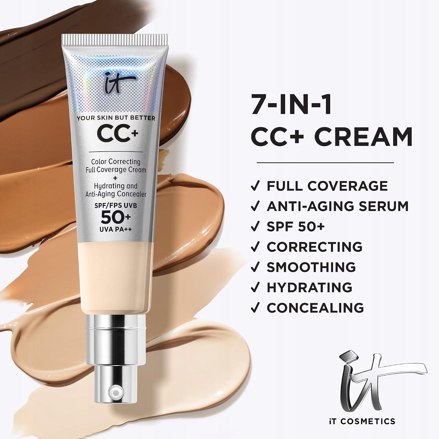 CC+ Cream Full-Coverage Foundation With Spf 50+ Rich Honey (w)
