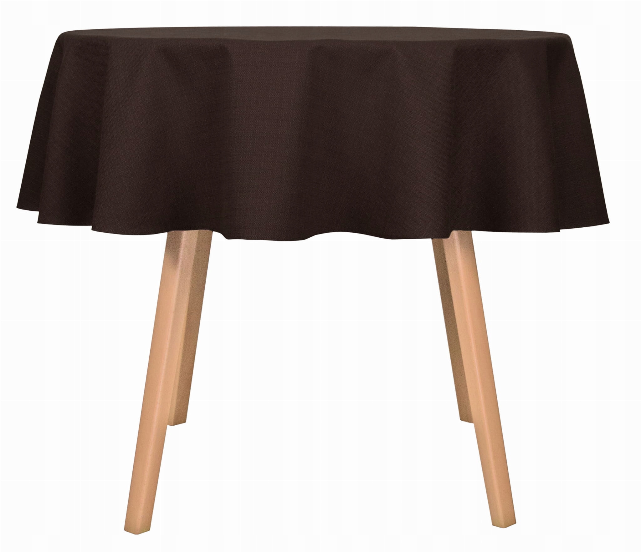 Obrus okrągły plamoodporny Topaz ciemny brąz Ø120