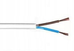 

Przewód kabel linka Omy 2x0,75 biały H03VV-F