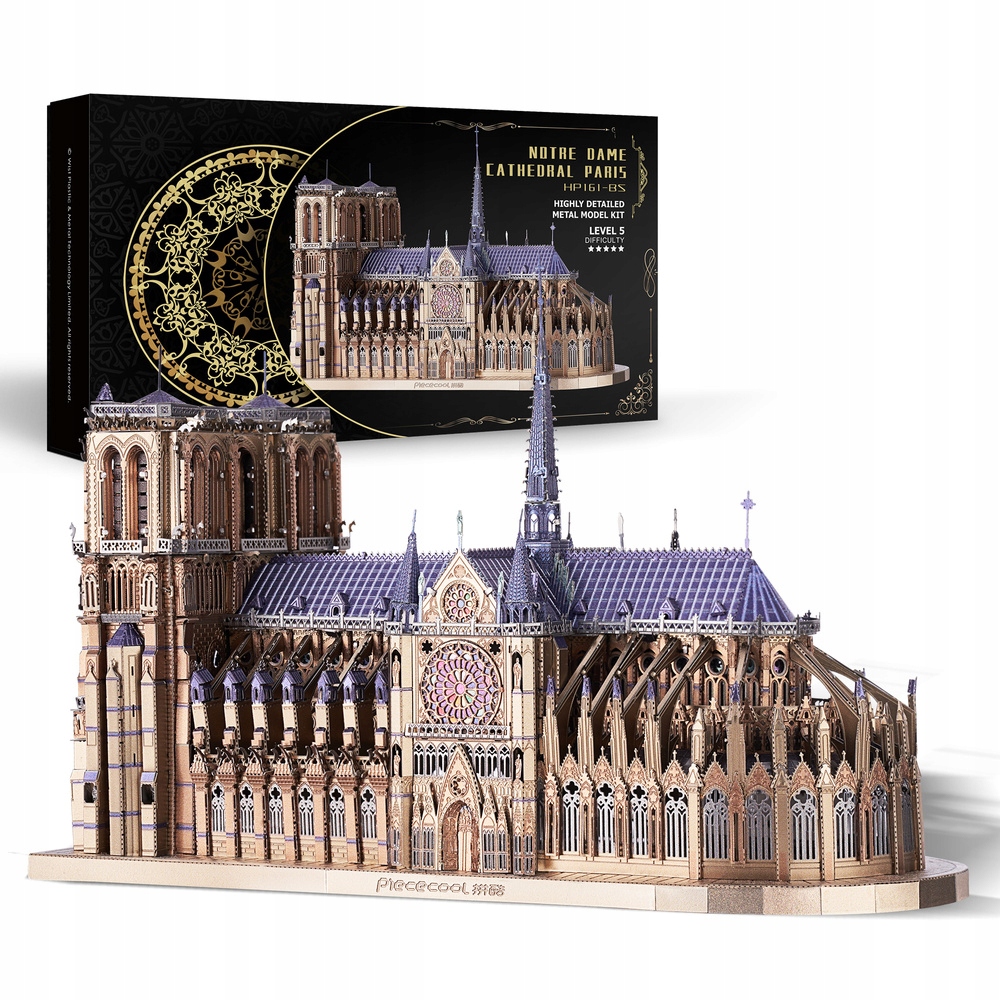 PIECECOOL KATEDRA NOTRE DAME METALOWE PUZZLE 3D Liczba elementów 382