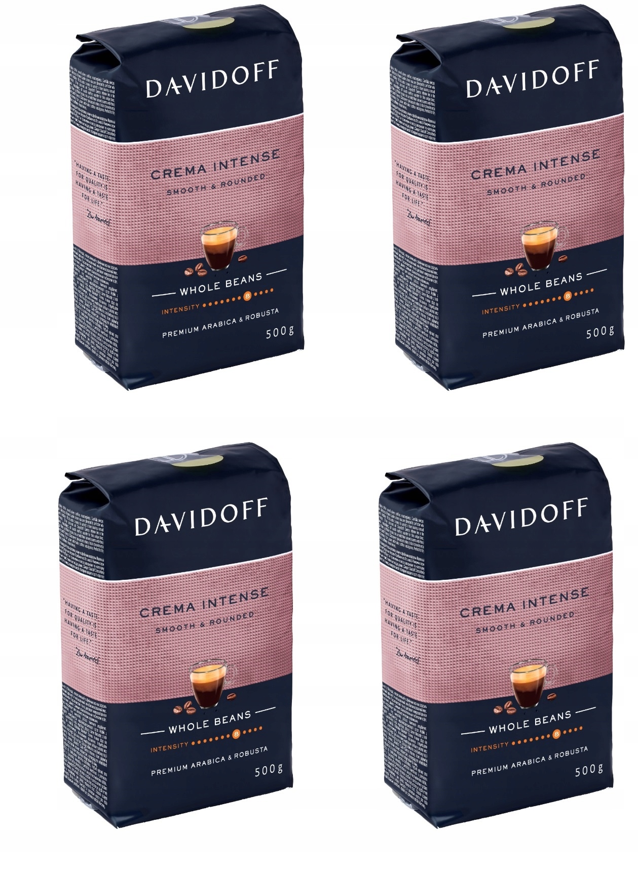 Levně Káva Davidoff Crema Intense 2 kg 2000 g 4 x 500 g