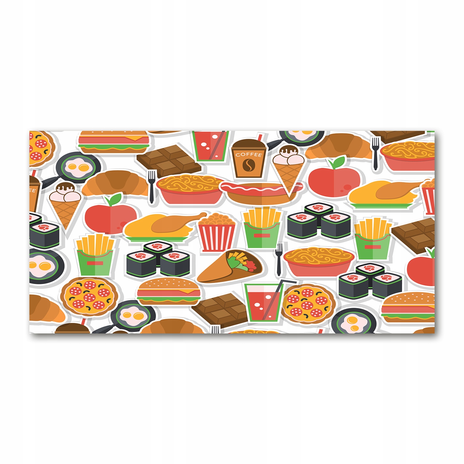 

Foto obraz na szkle akrylowym Fast food 120X60 cm