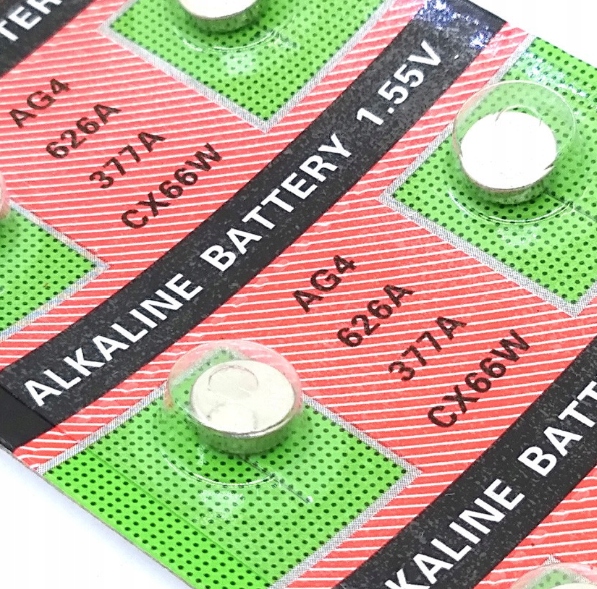 

Bateria Alkaliczna 1.55V AG4 626A 377A CX66W 2SZT
