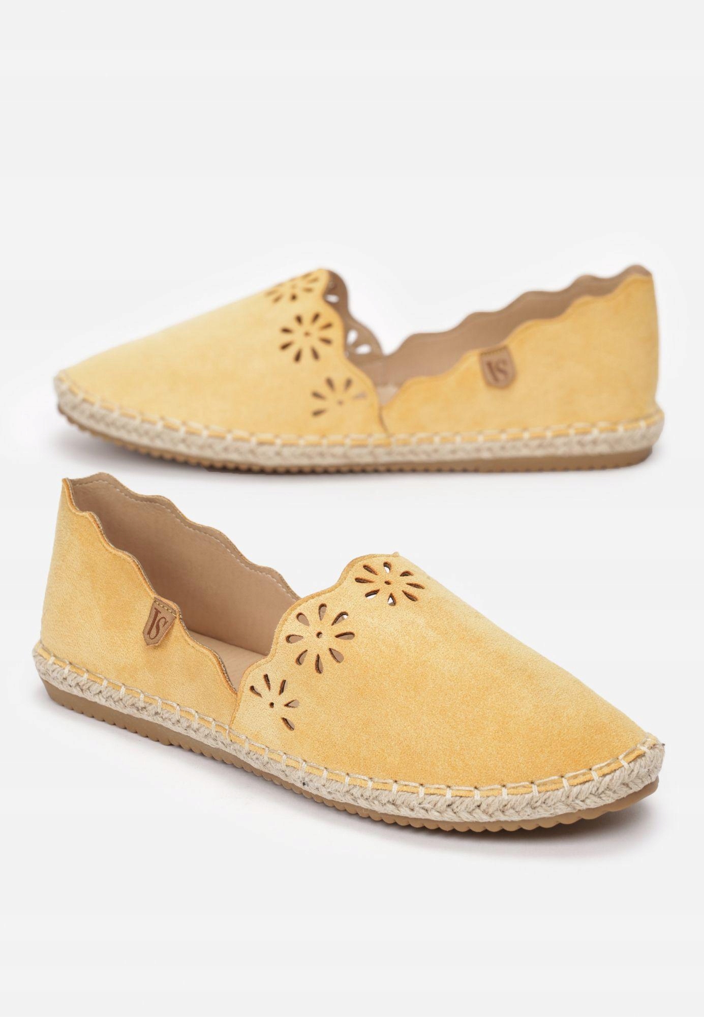 Żółte Espadryle 38 Marka Renee