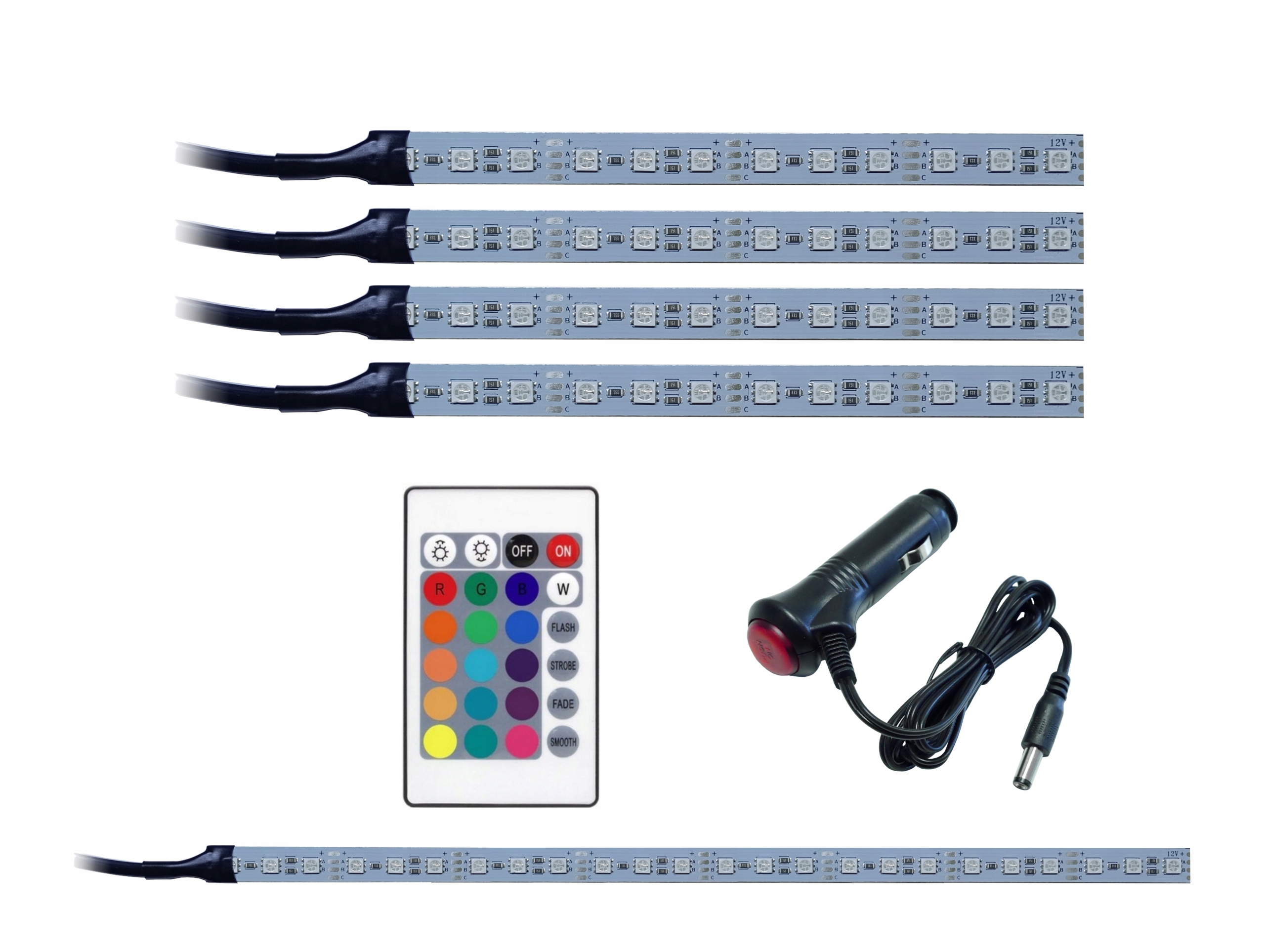 Rgb osvětlení auta Led 4x12LED zavazadla
