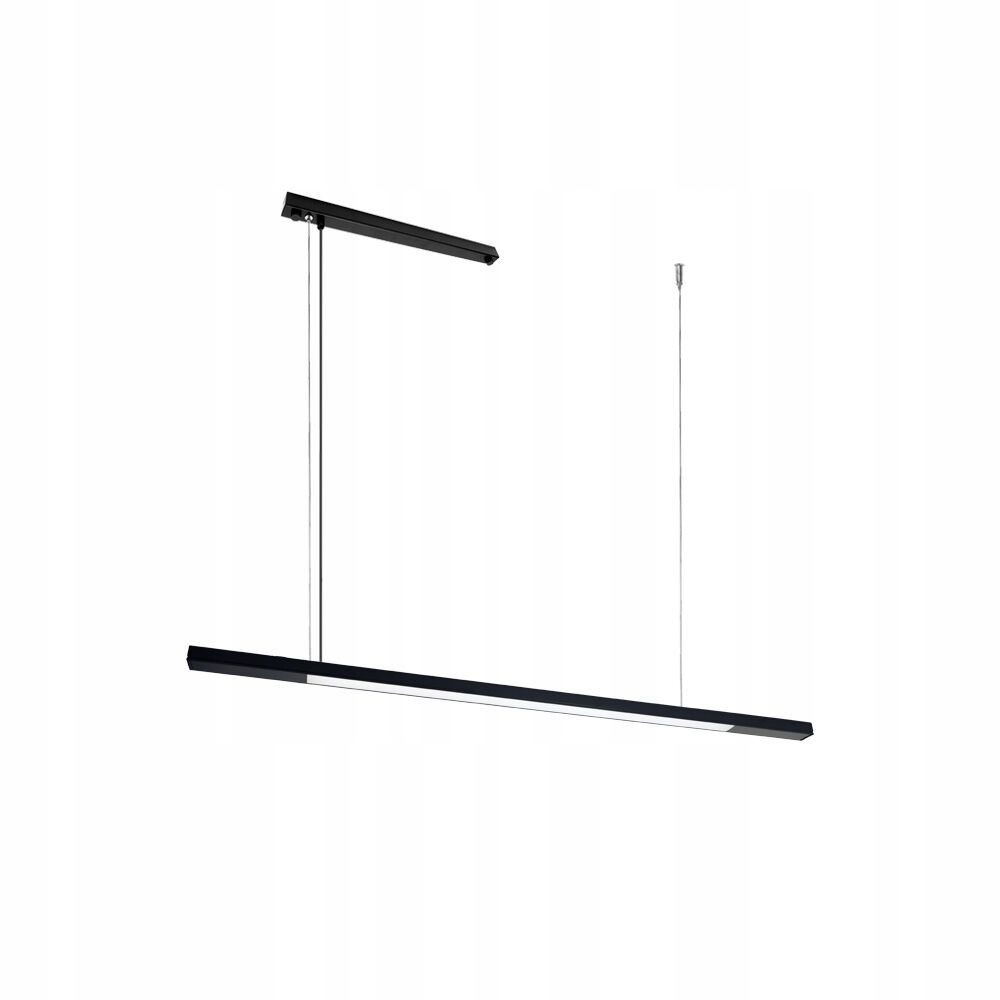 Liniowa czarna lampa wisząca listwa 130 cm Led 9W 3000K Hakoda 1954 Antigo