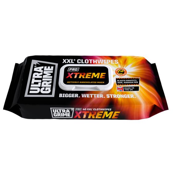 Ultragrime chusteczki czyszczące Pro Xtreme XXL 38*25cm, mocne, czyści i ba