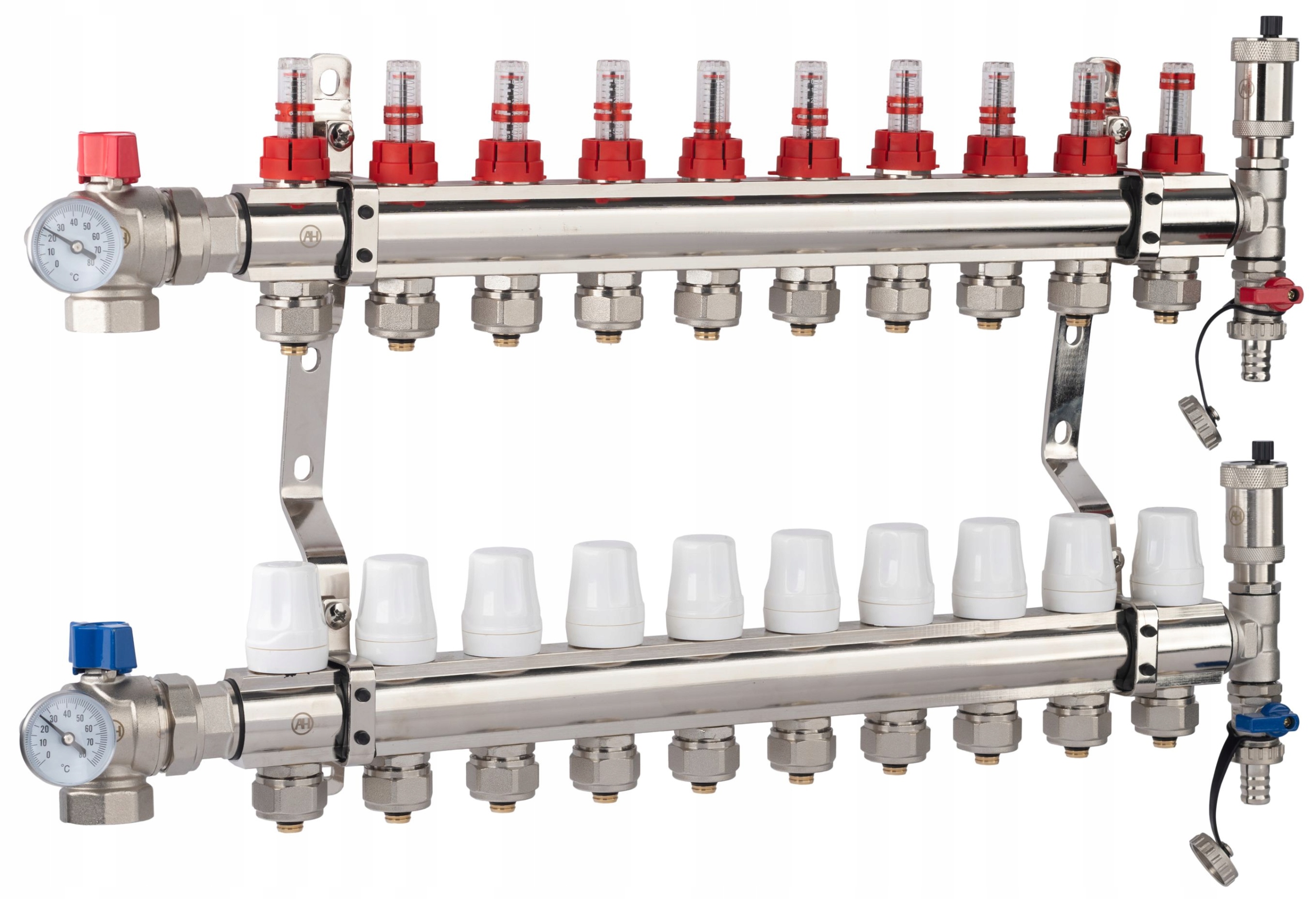 X-home Rozdělovač Podlahového Vytápění 10 Spojek Pex Ventil