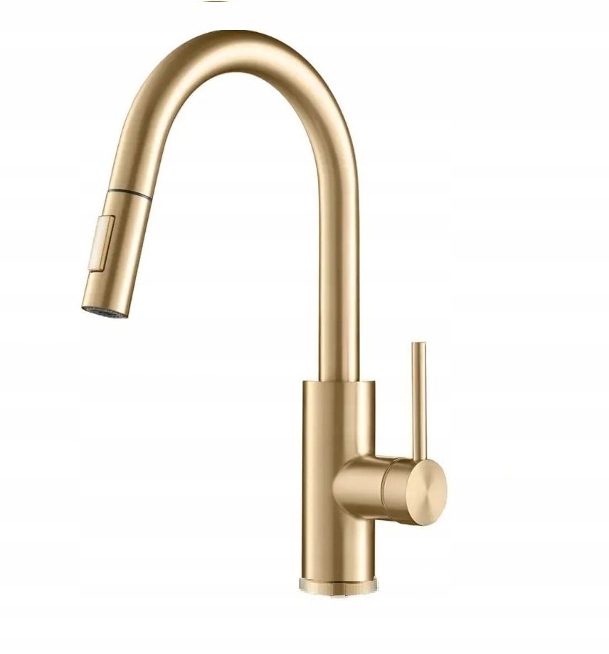 Kuchynská batéria zlatá matná oceľová Ww výtoková