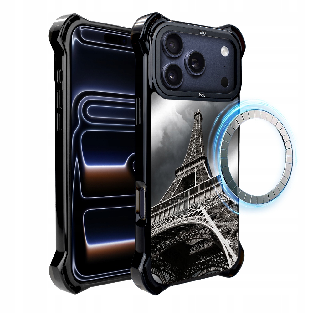 Pouzdro pro iPhone 17 Pro Ibizu DropGuard Ultra s MagSafe, Eiffelova věž