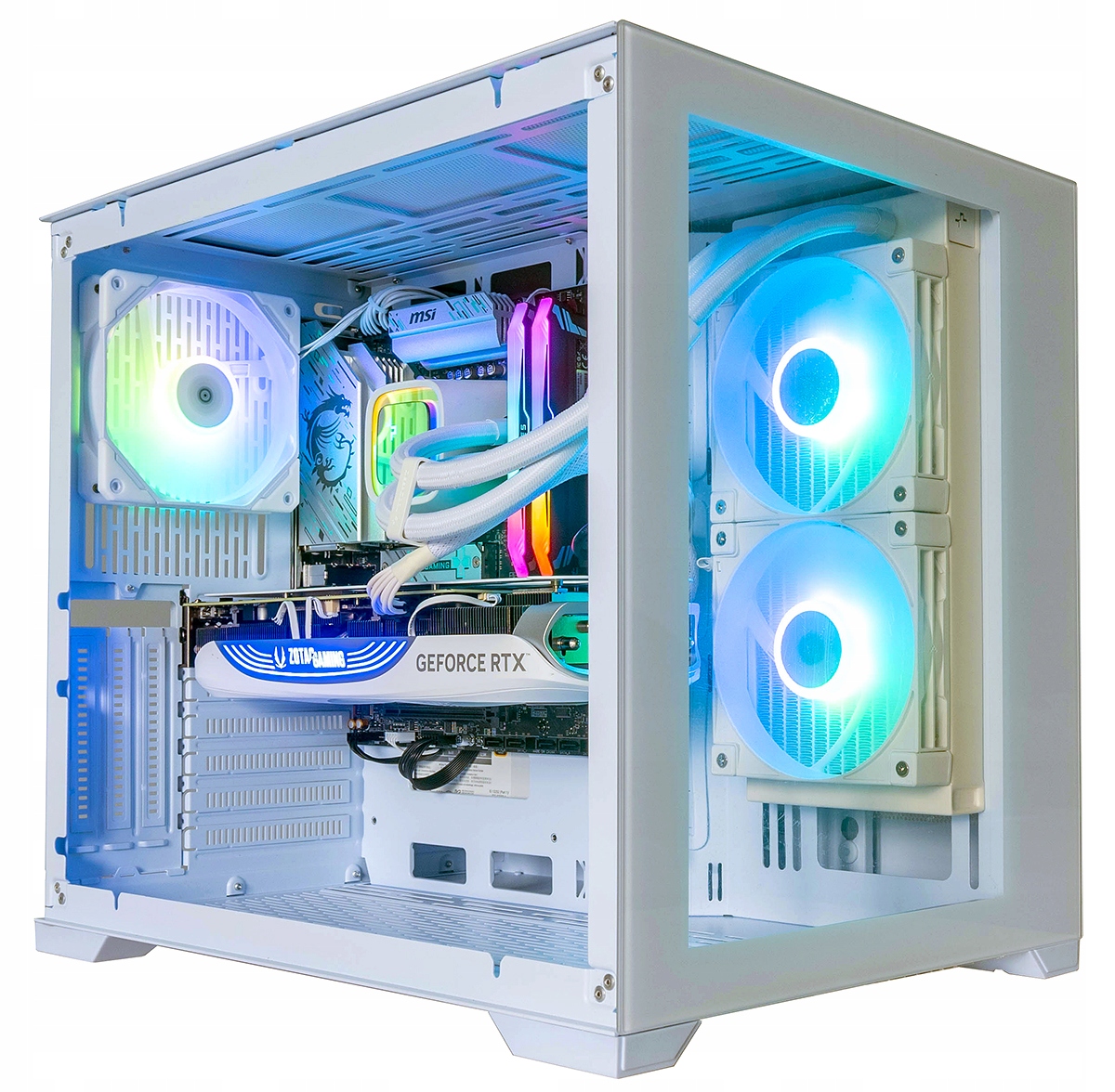 Komputer Gamingowy Cube i7-14700kf SSD1TB 2TB 32GB RTX4070Ti Woda