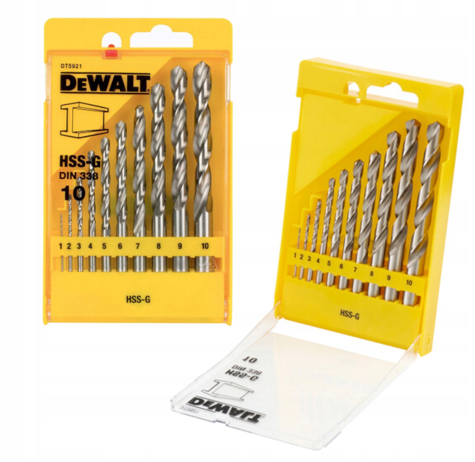 

Wiertła do metalu 1-10mm 10szt.HSS-G DeWalt DT5921